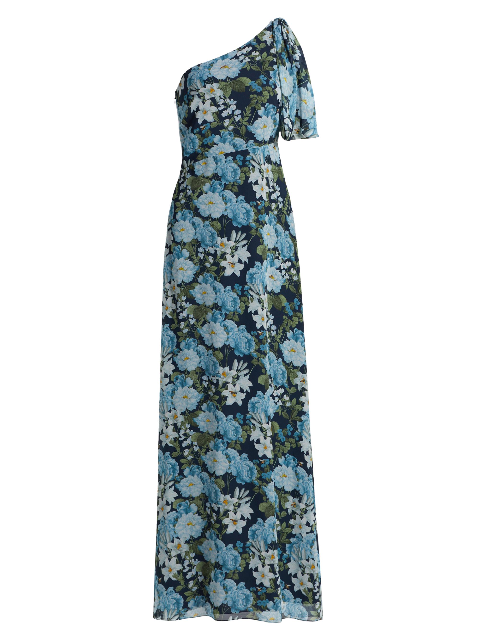 Sachin & Babi Women's Chelsea Floral One-Shoulder Gown - Pacific Blue Petals