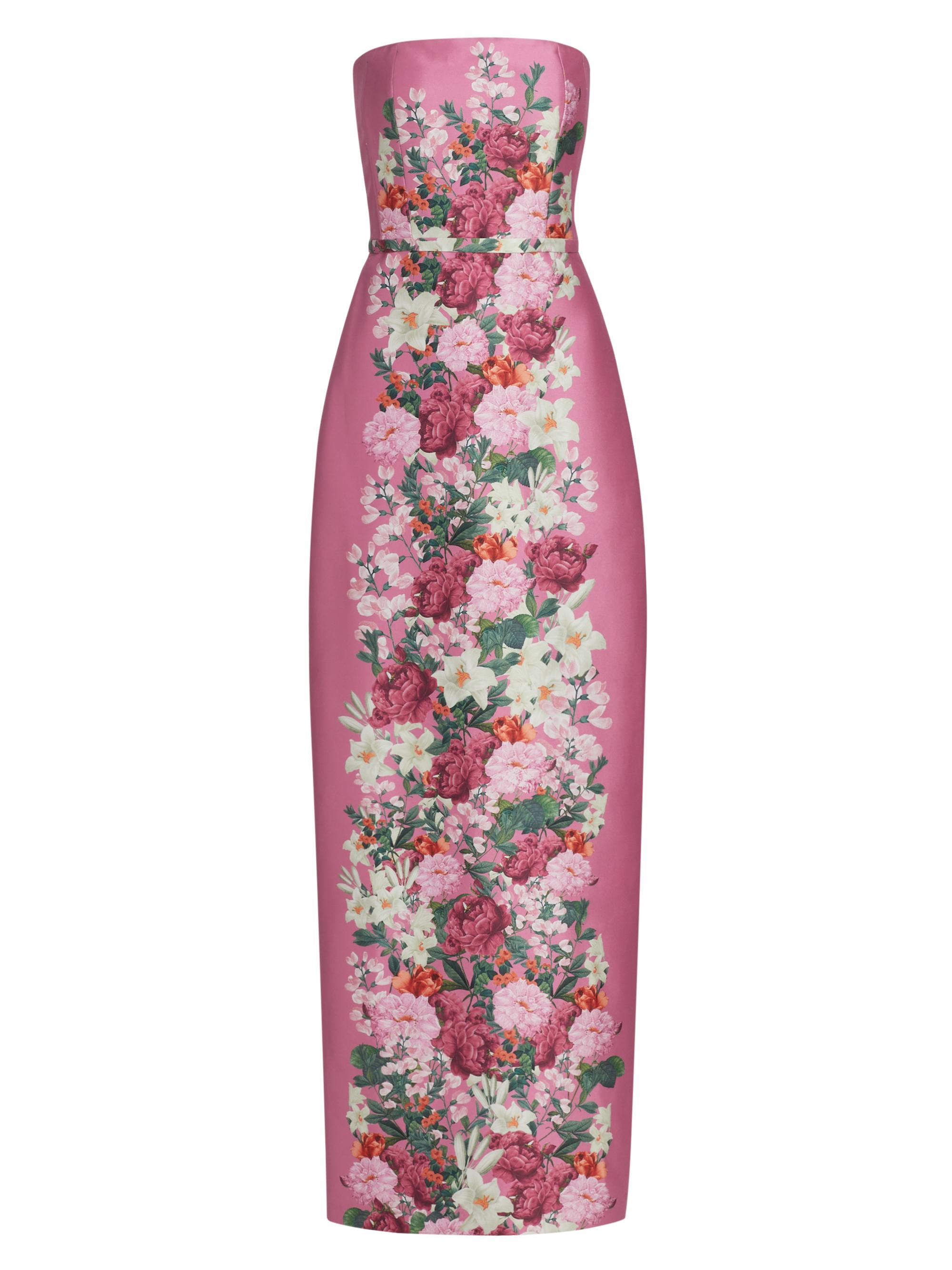 Theia Lulu Floral Mikado Column Gown | Saks Fifth Avenue
