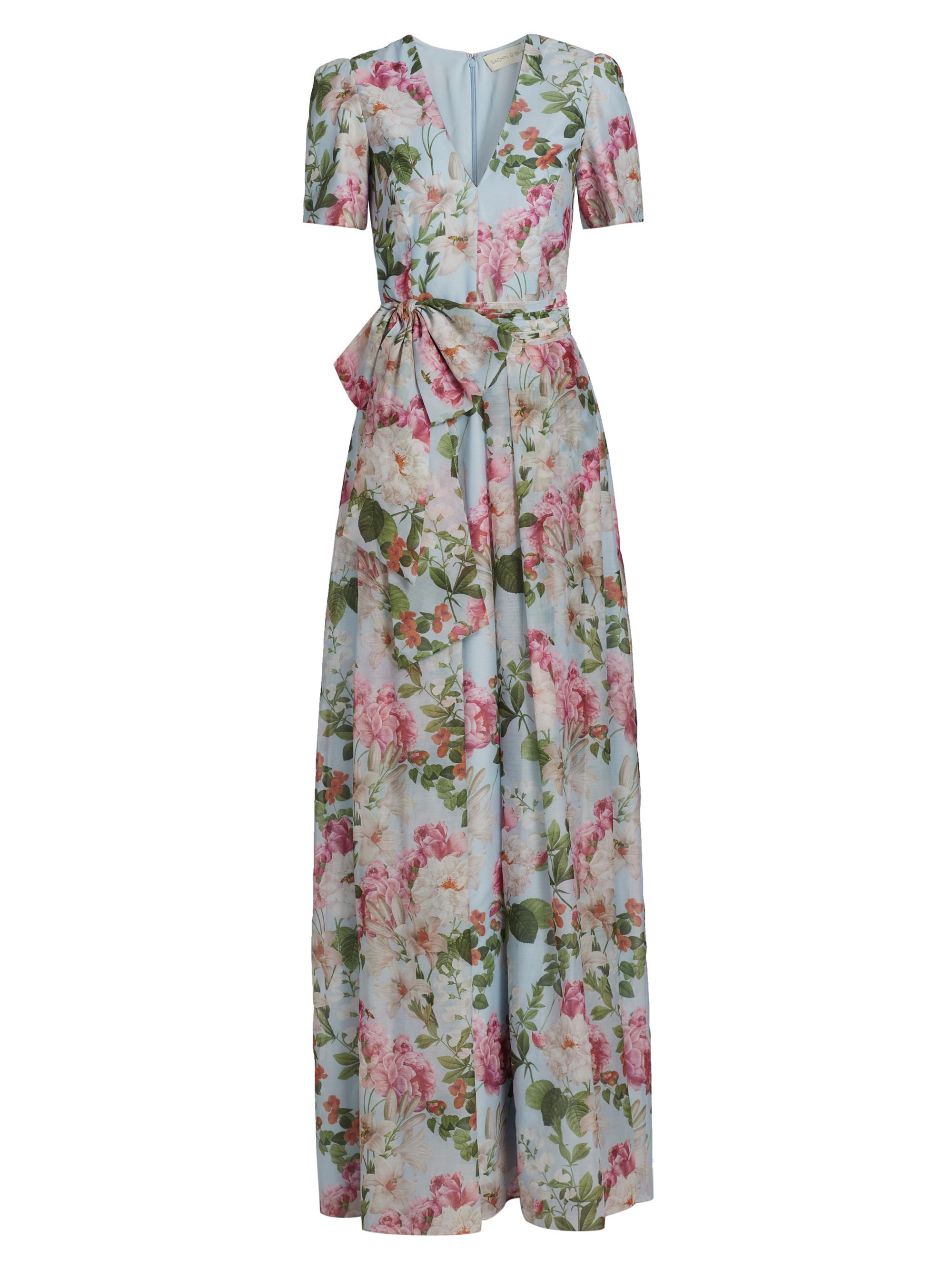 Sachin & Babi Women's Bronwyn Floral Gown - Sky Blue Petals