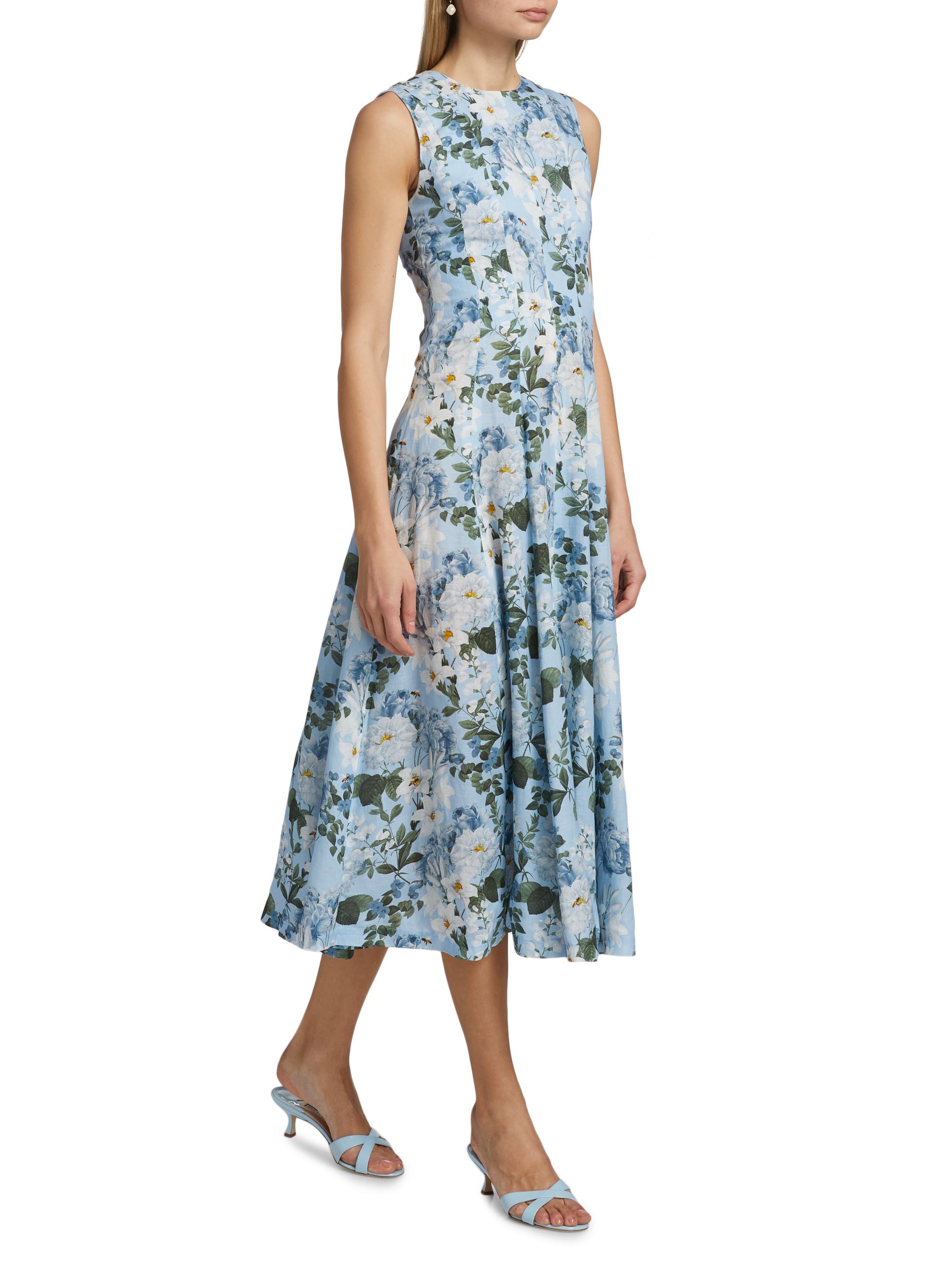 SACHIN BABI Mariposa Floral Midi-Dress | Saks Fifth Avenue