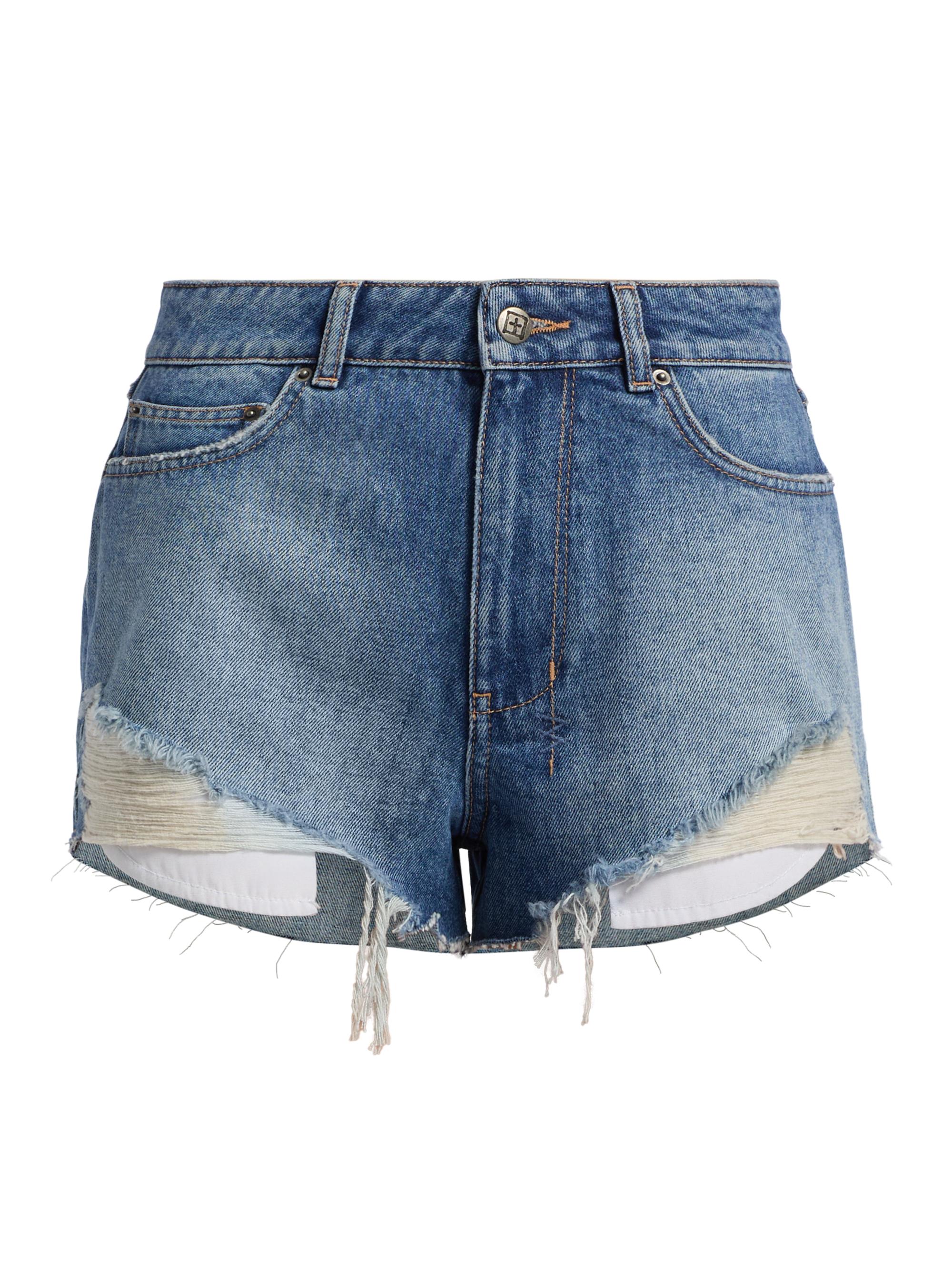 Ksubi Women's Kali Mid-Rise Raw-Hem Denim Shorts - Denim