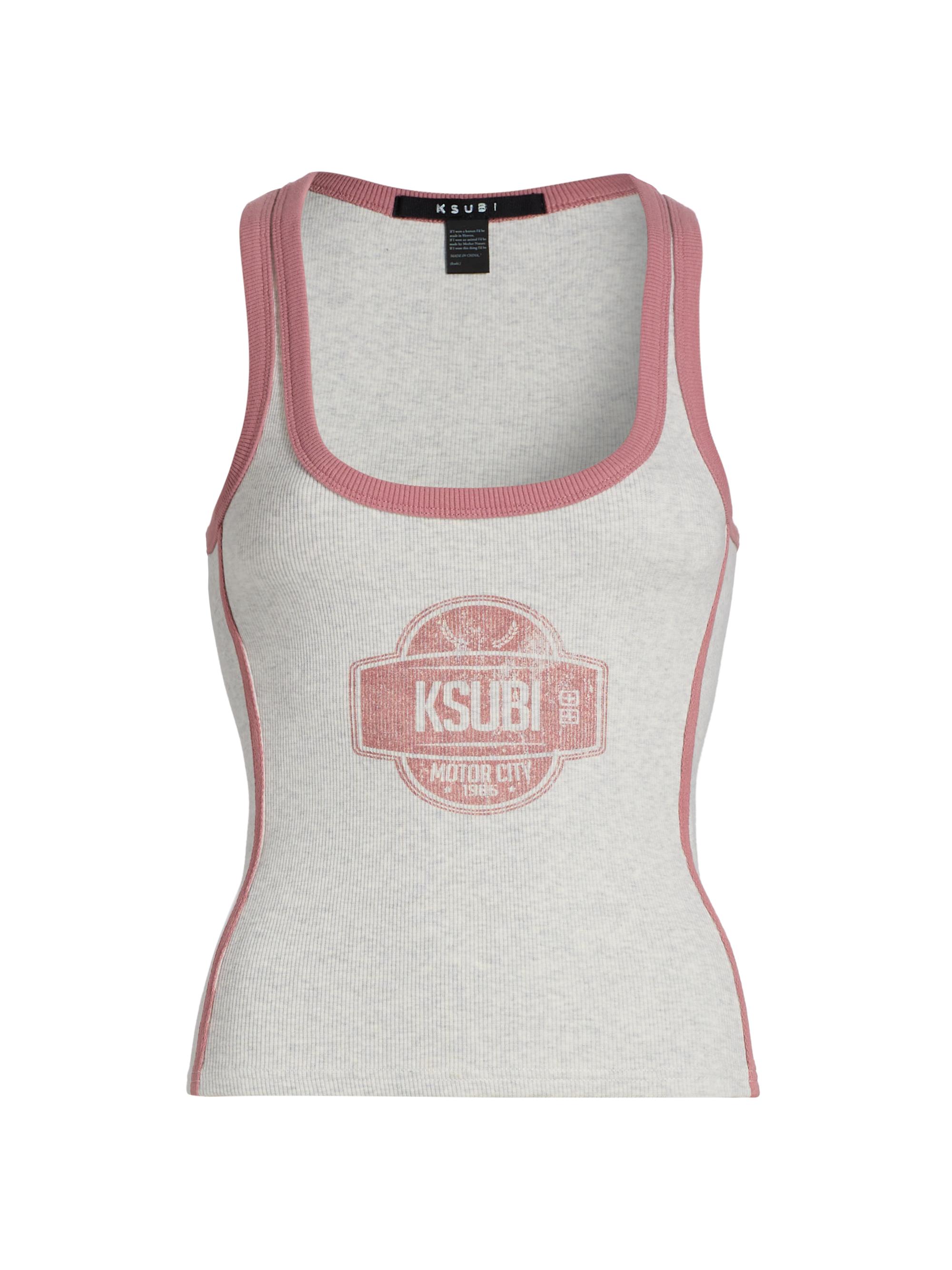 トップス Ksubi - Message Print Sleeveless Tee Ksubi Target Biggie Slash Army Fade Tank Top – Puffer Reds