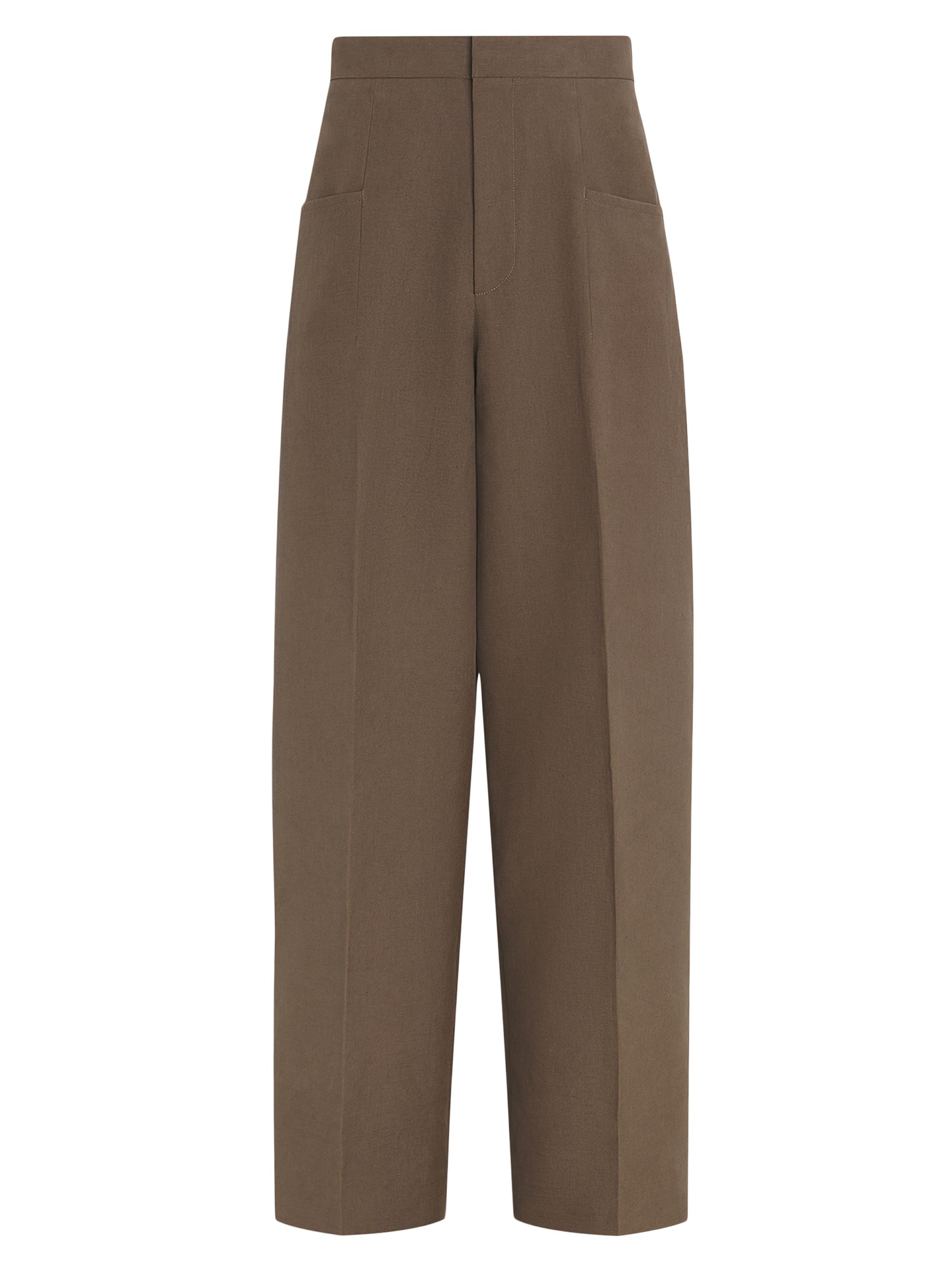 ZEGNA Men's Regular Fit Oasi Lino Pants - Dark Taupe