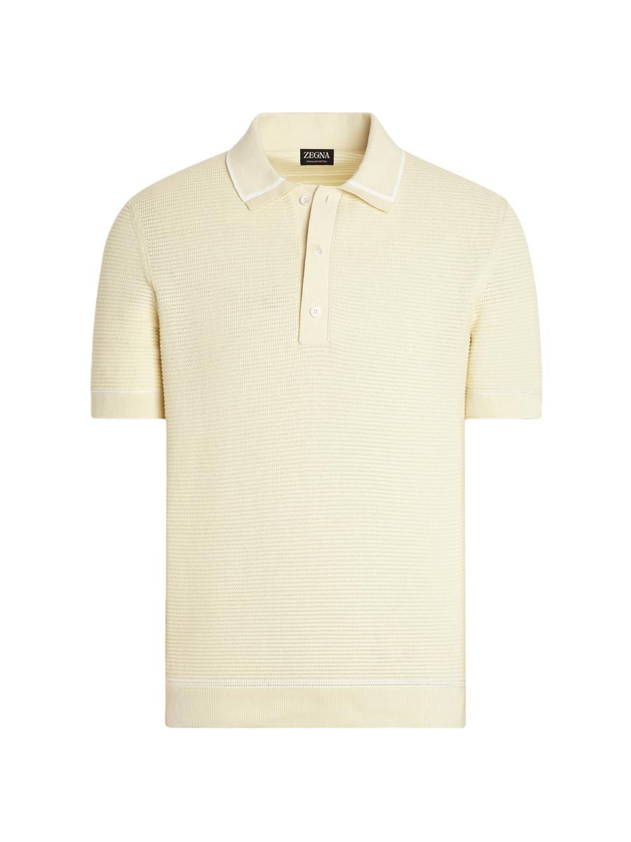 ZEGNA Premium Cotton Ribbed Hem Polo Shirt | Saks Fifth Avenue