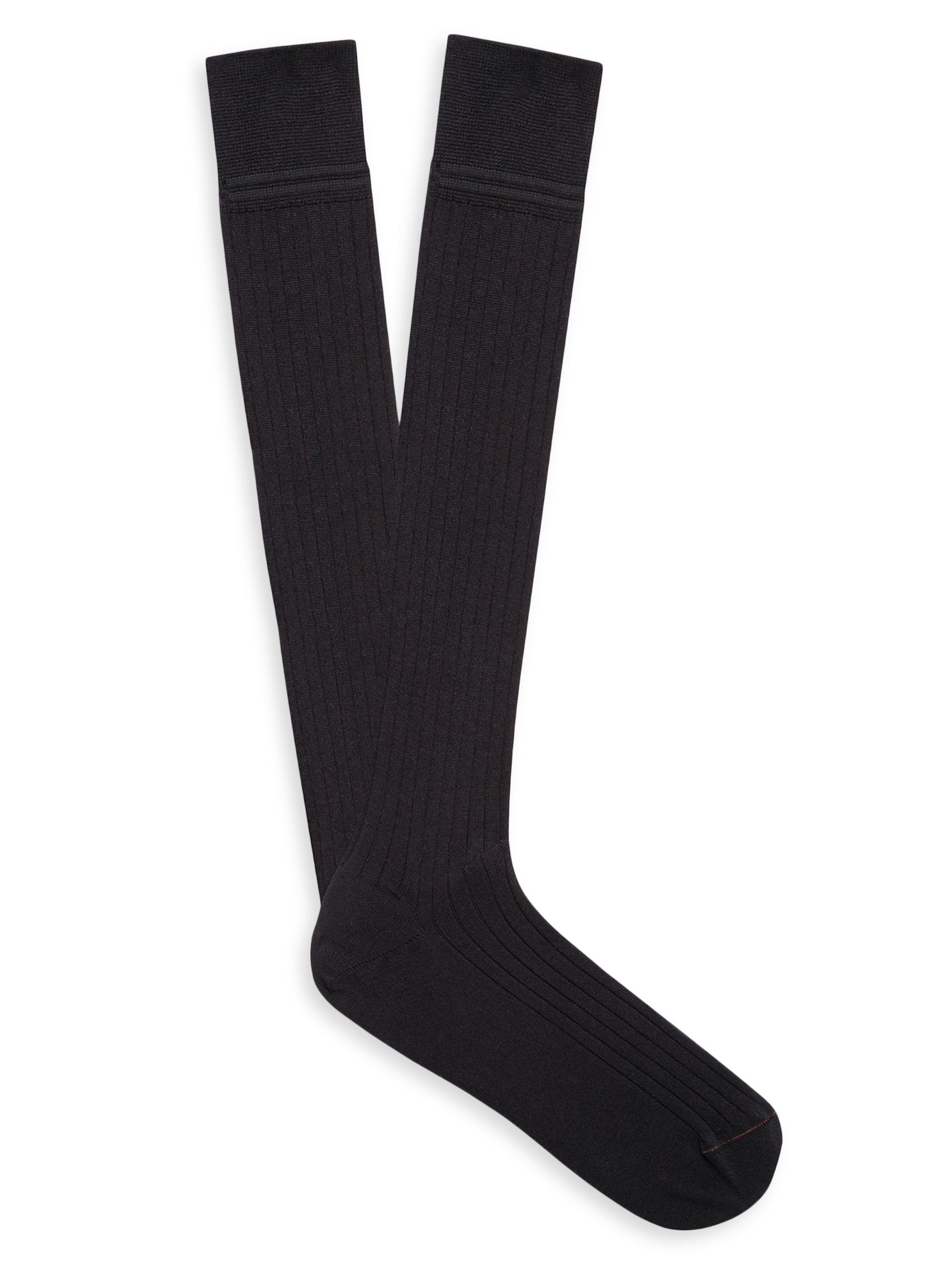 ZEGNA Men's Cotton and Cashmere Blend Socks - Navy Blue