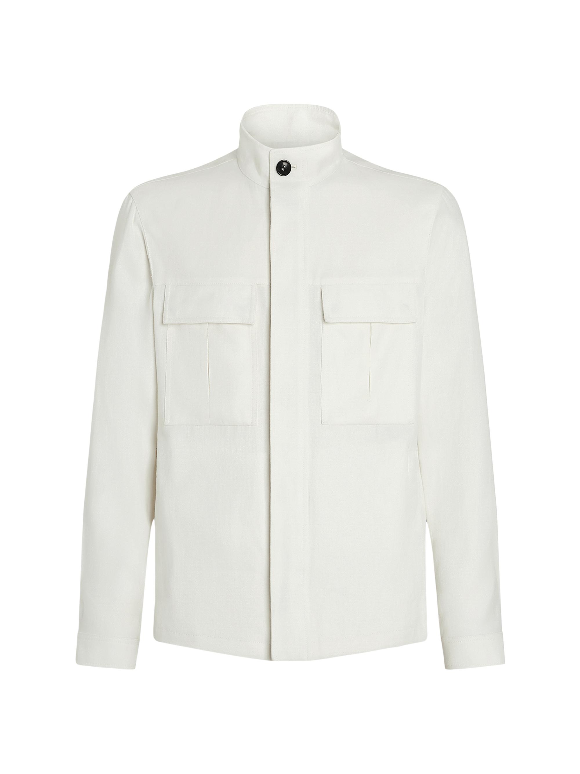 ZEGNA Men's Oasi Lino Field Jacket - White