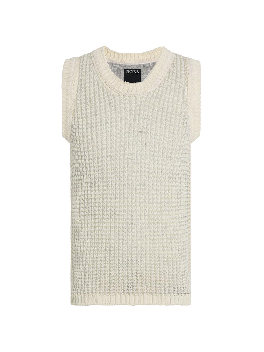 0260~ZZEGNA Wool Quilted Vest main image 1