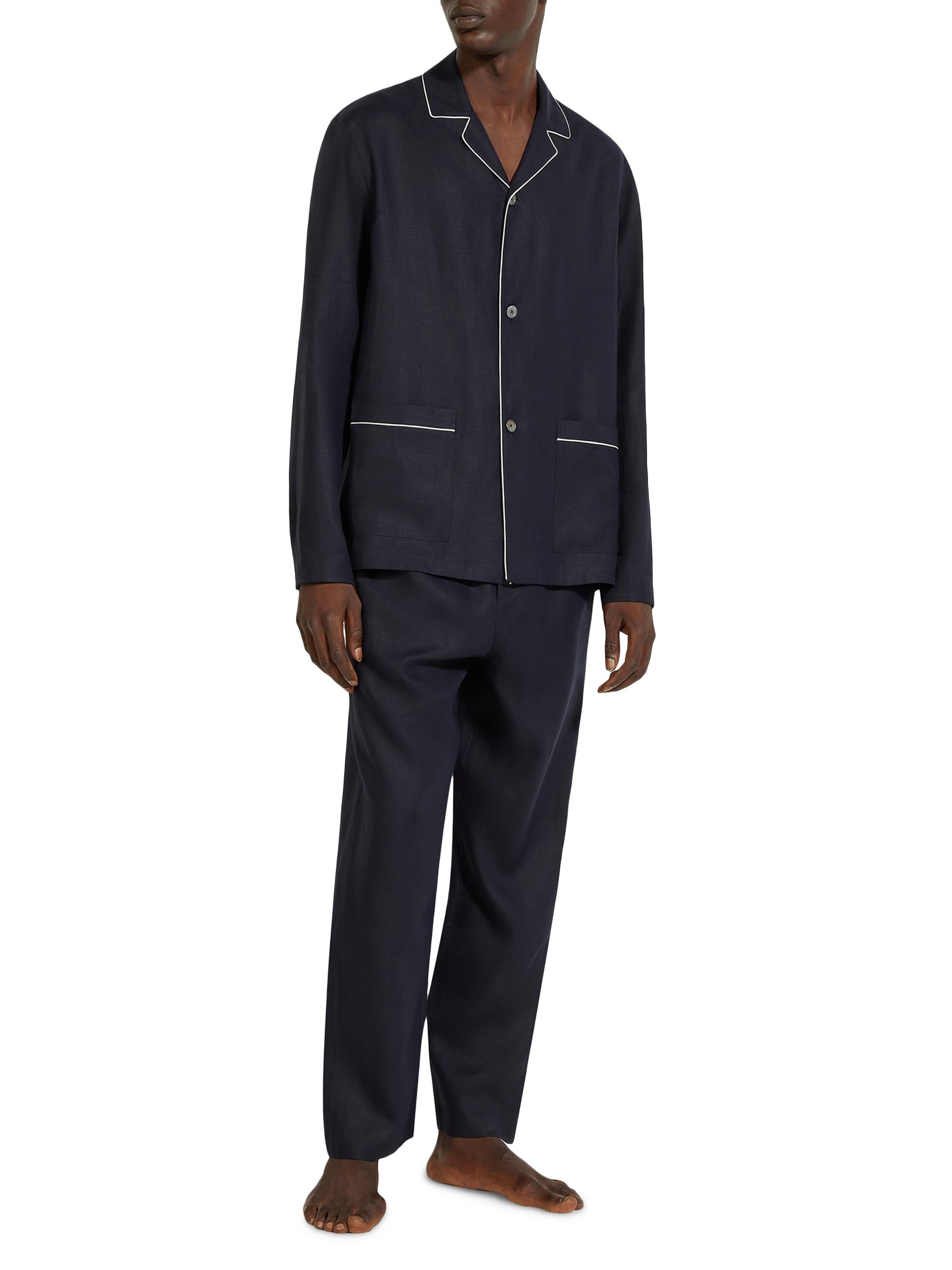 ZEGNA - Navy Blue Oasi Lino Pajamas