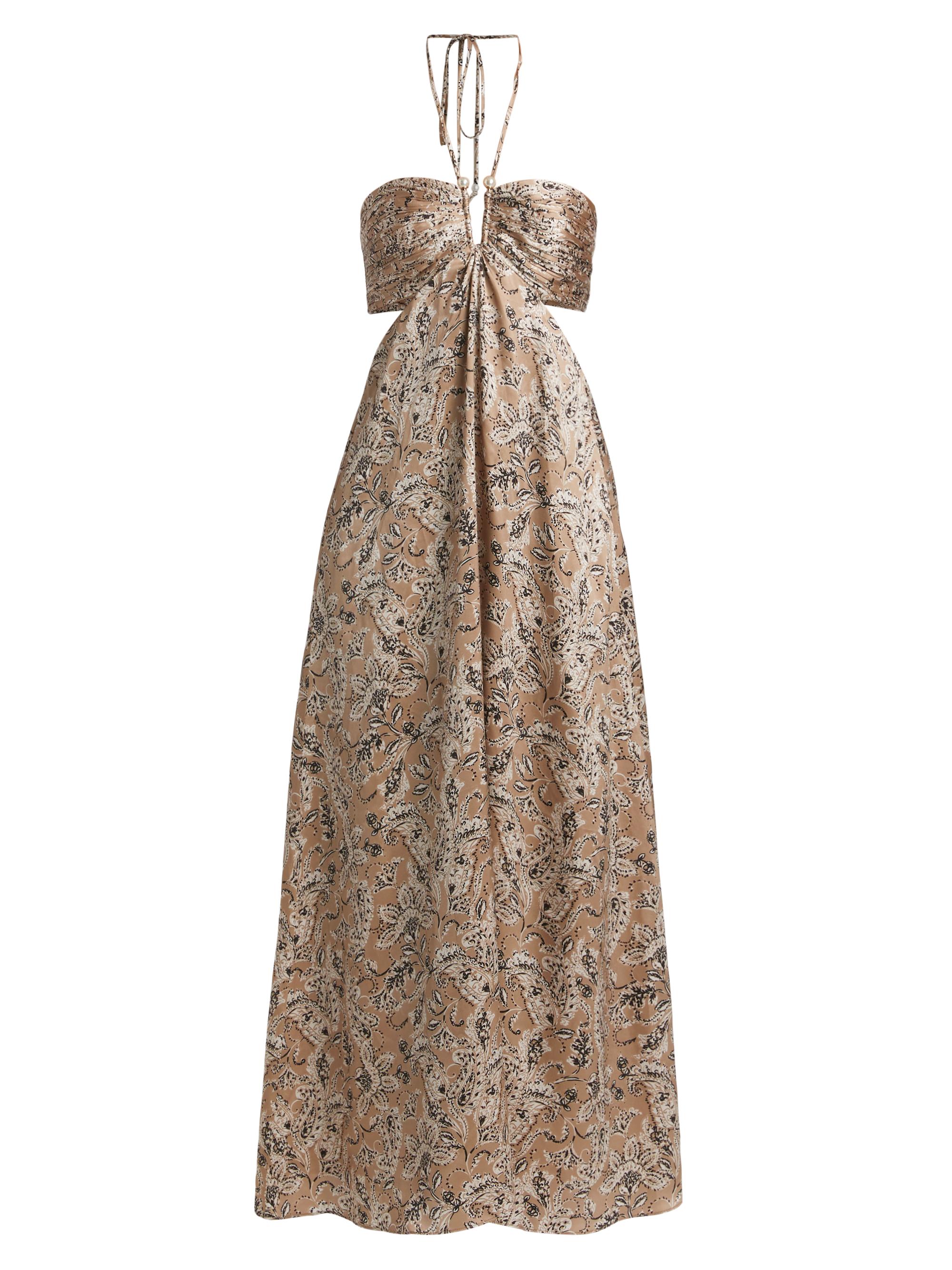 Cami NYC Women's Calliope Paisley Silk Maxi Dress - Neutral Paisley