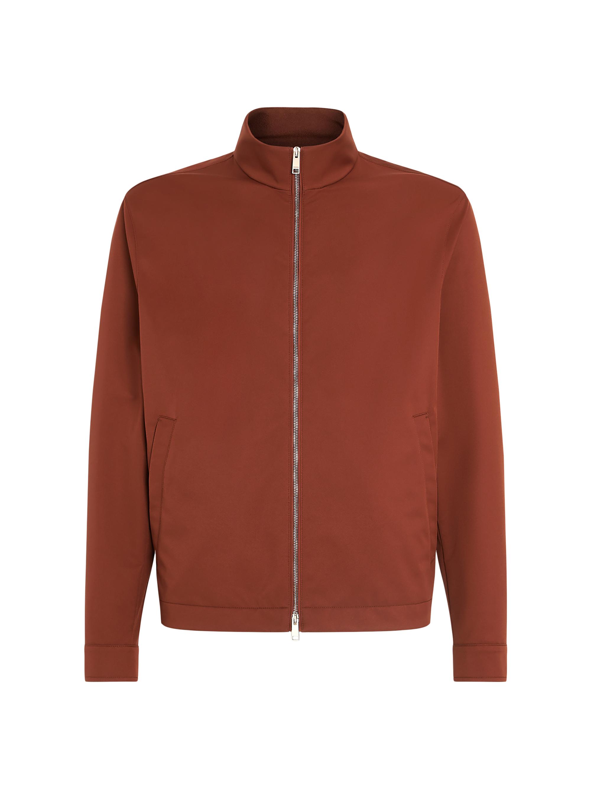 ZEGNA Men's Motorin 100CC Microfiber Blouson Jacket - Ochre