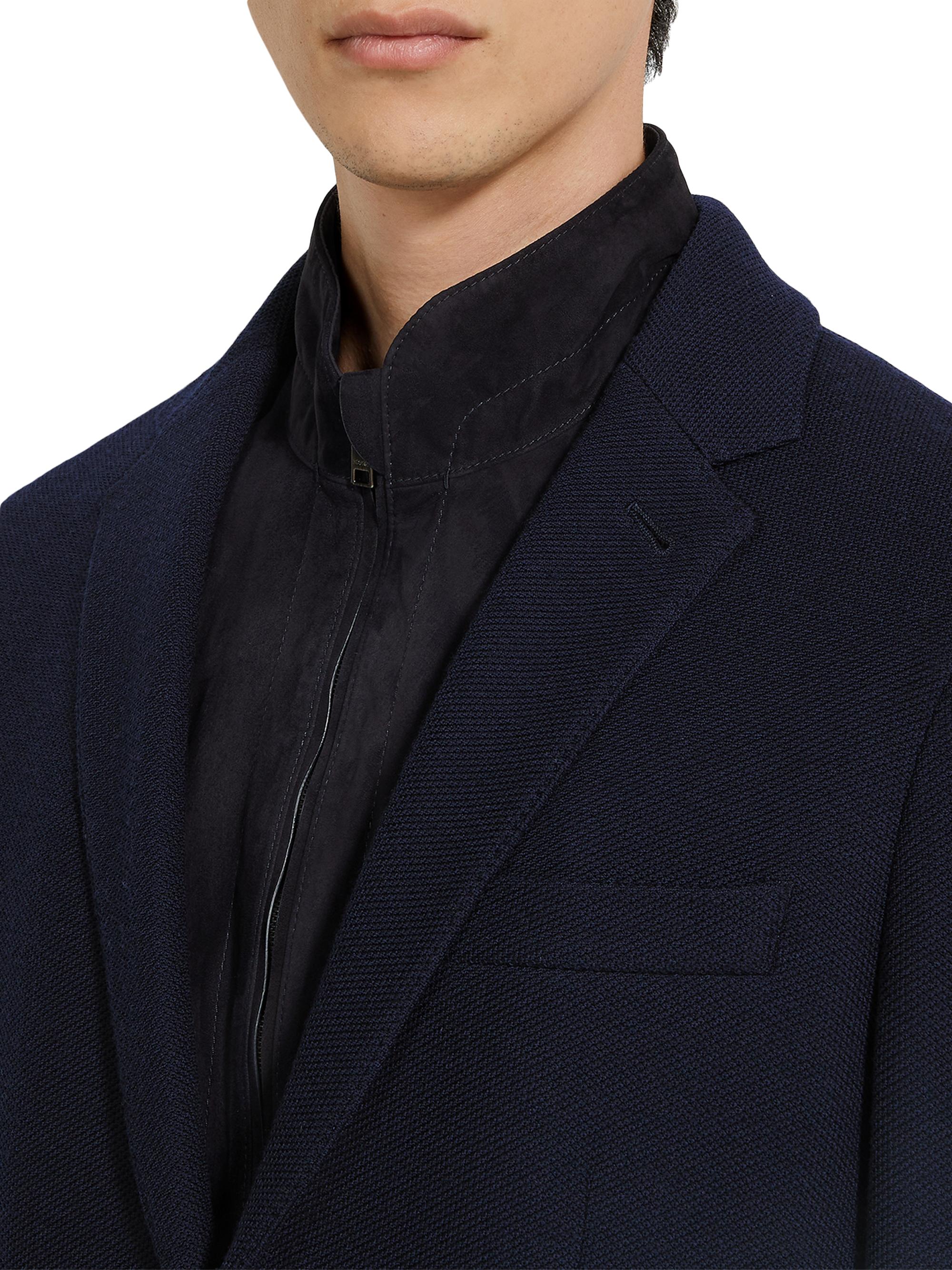 ZEGNA High Performance Jersey Wool and Cotton Jacket | Saks