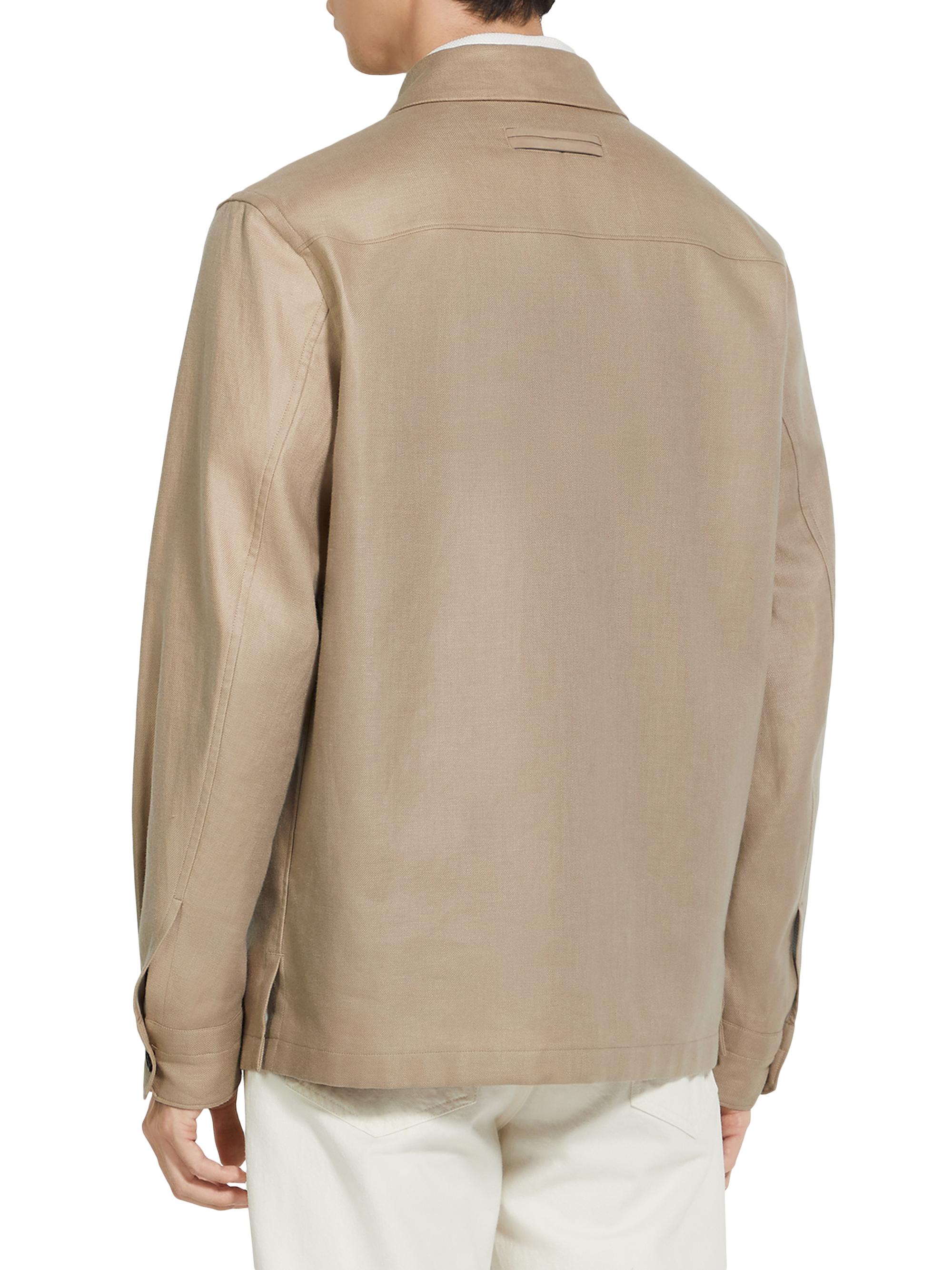 ZEGNA Oasi Lino Overshirt | Saks Fifth Avenue