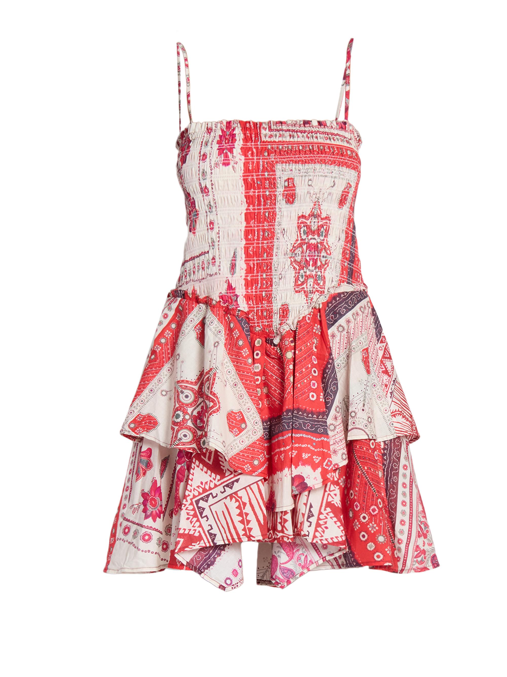 Isabel Marant Étoile Women's Anka Cotton Minidress - Red Ecru