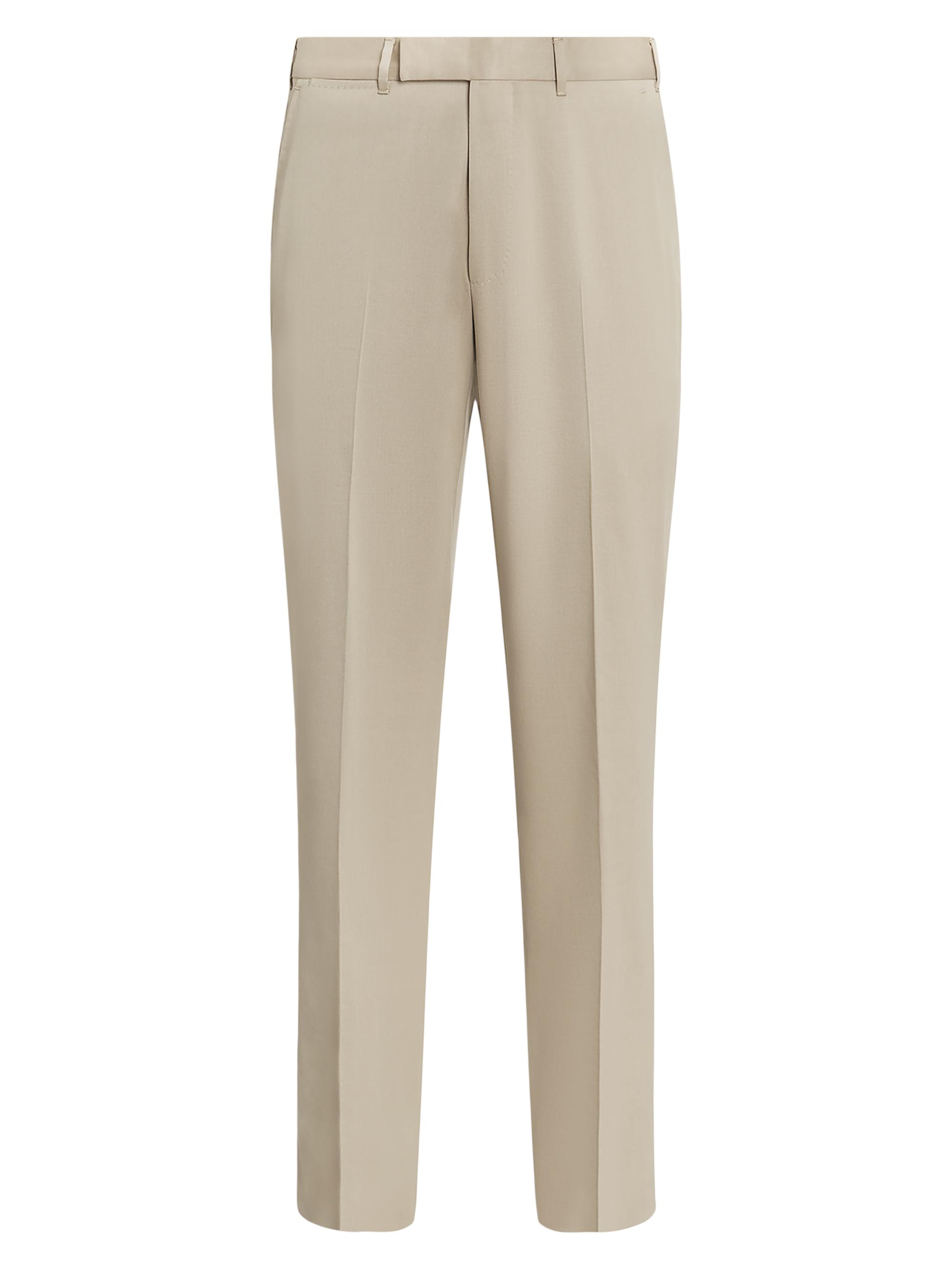 ZEGNA Men's Centoventimila Cotton and Wool Pants - Dark Brown