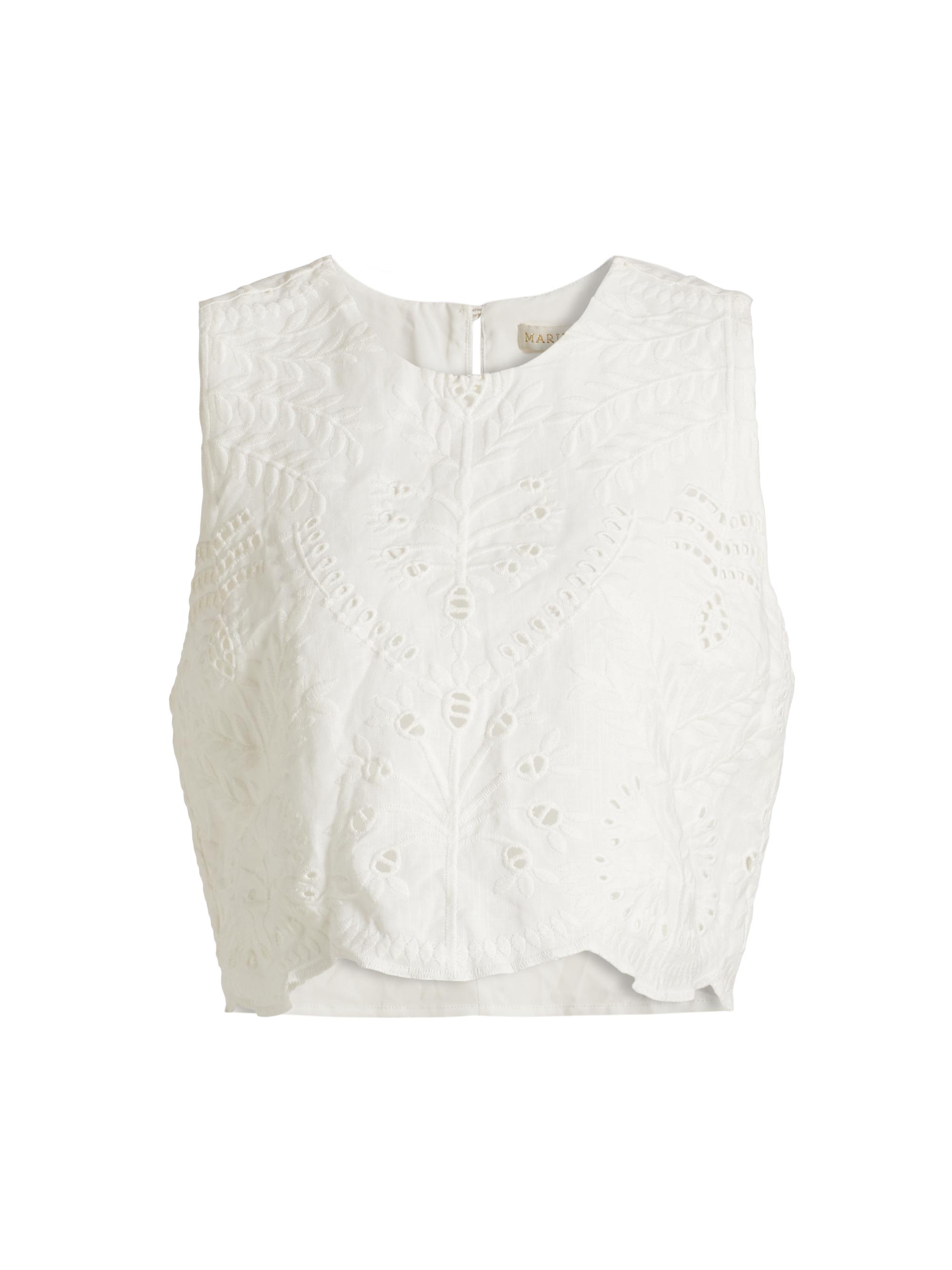 Marie Oliver Women's Davis Eyelet Shell Top - Oyster