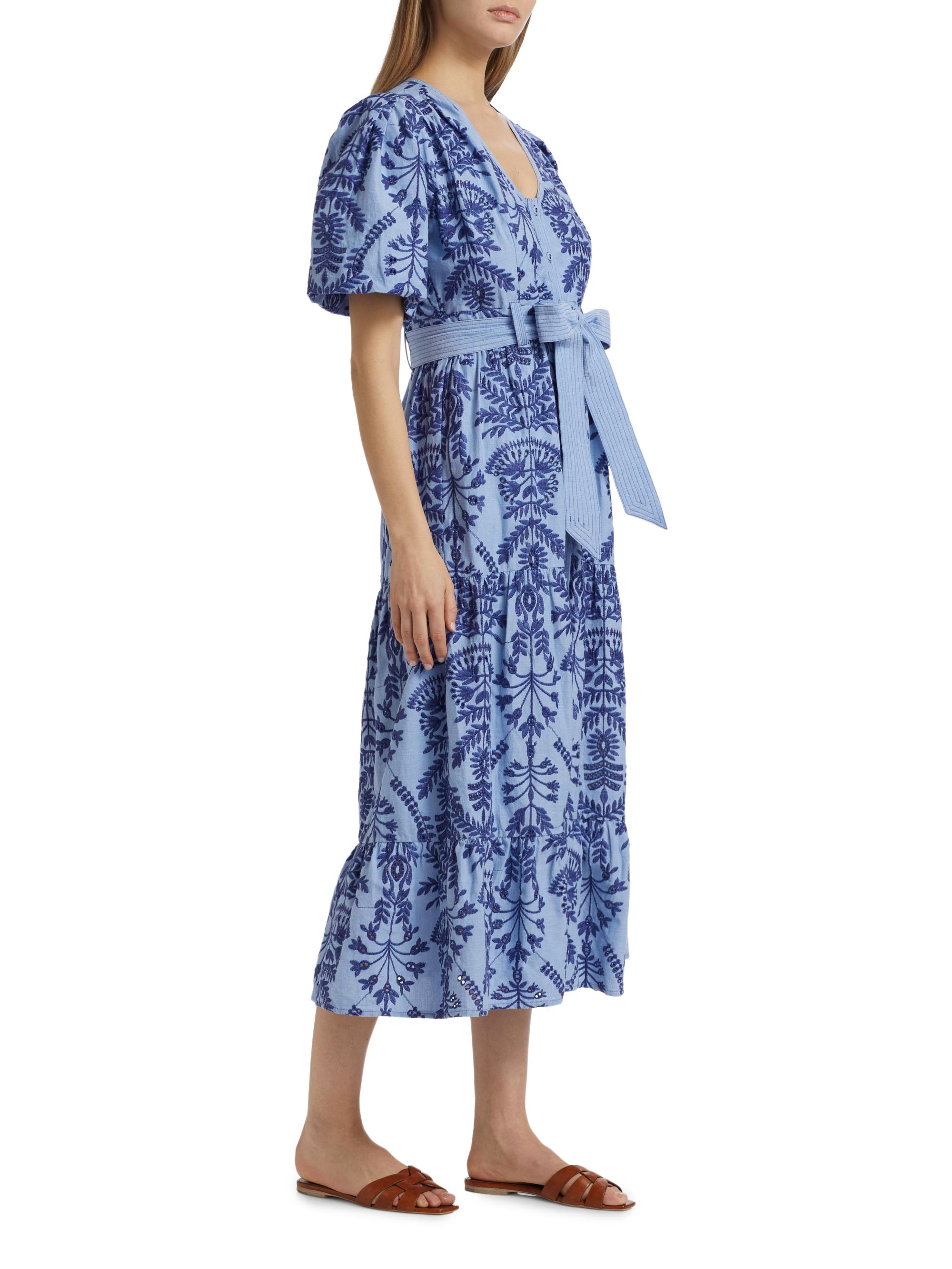 Marie Oliver Natty Embroidered Floral Shirtdress | Saks Fifth Avenue