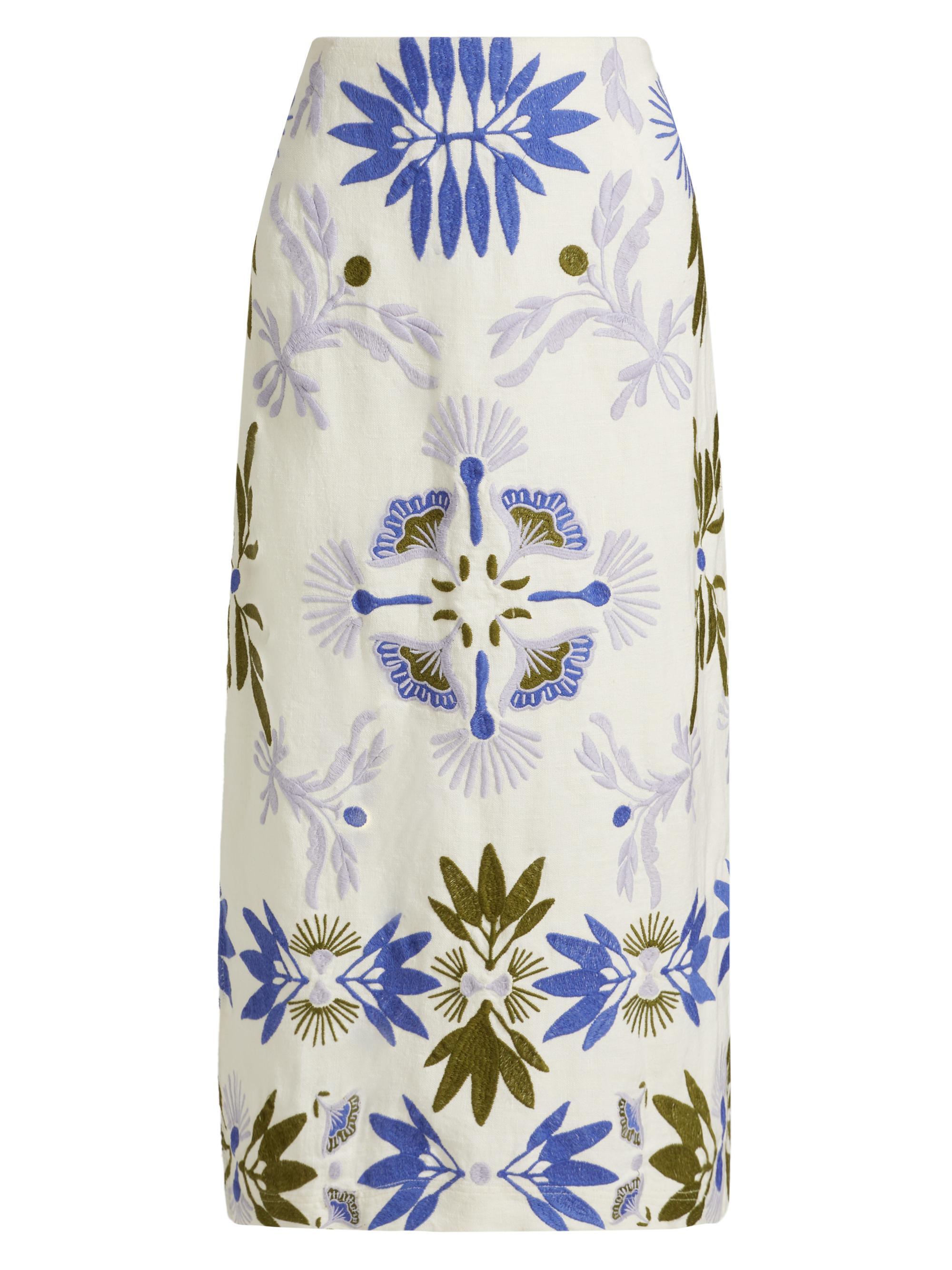 Marie Oliver Women's Chandler Embroidered Floral Midi-Skirt - Waltz