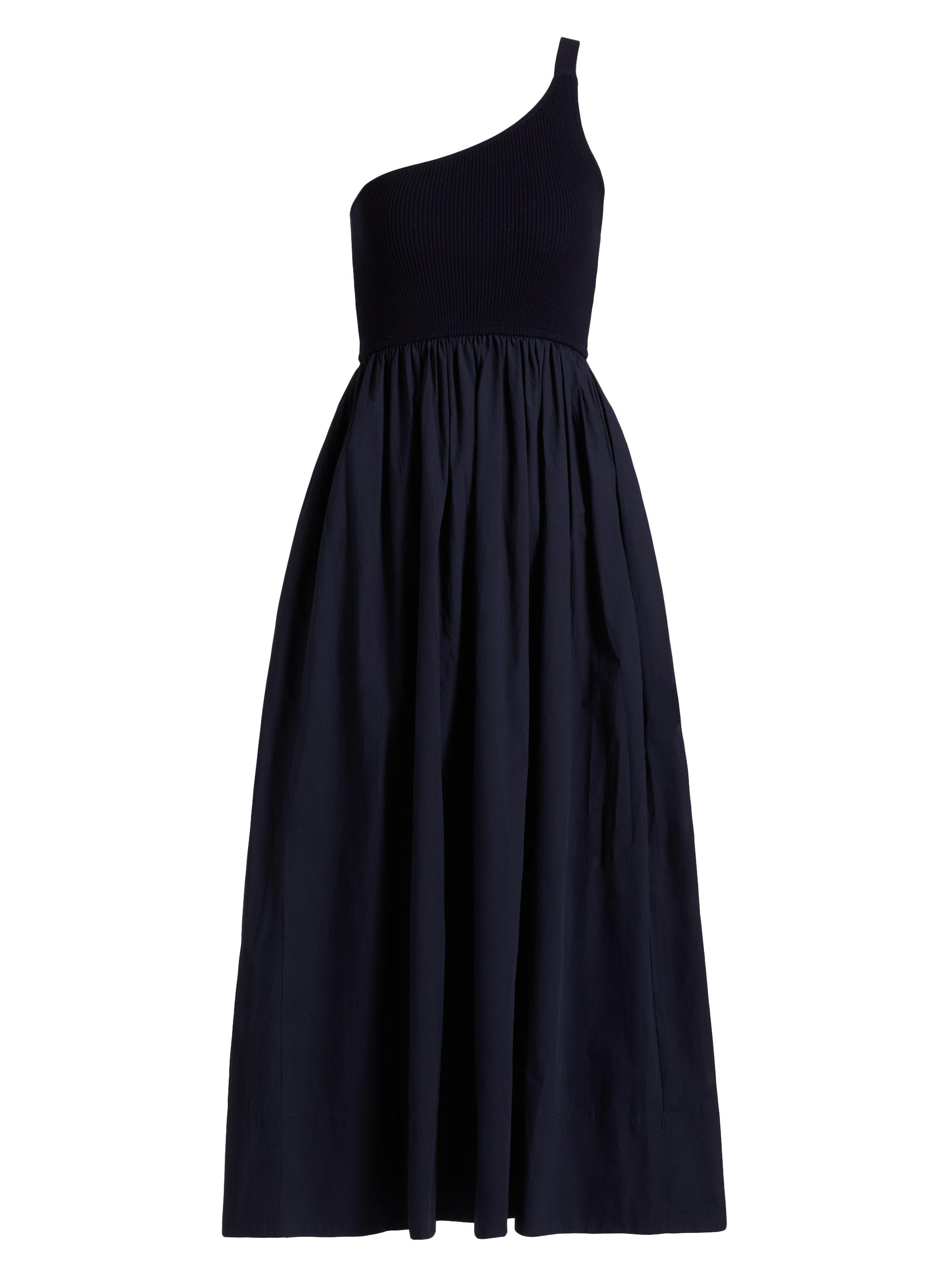 Marie Oliver Women's Tobie Mixed Media One-Shoulder Dress - Navy