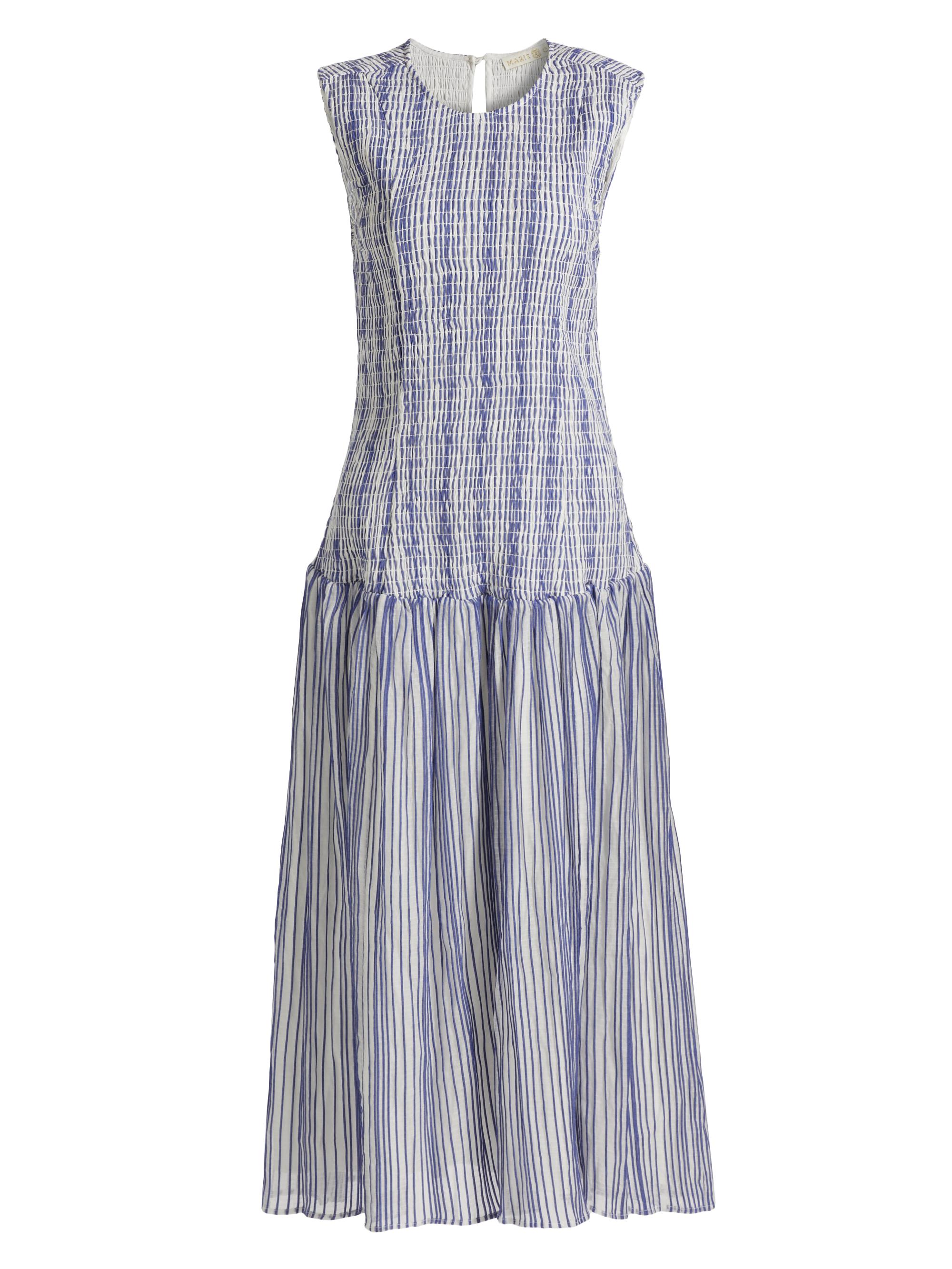 Marie Oliver Women's Porter Smocked Drop Waist Midi-Dress - Dazzling Stripe