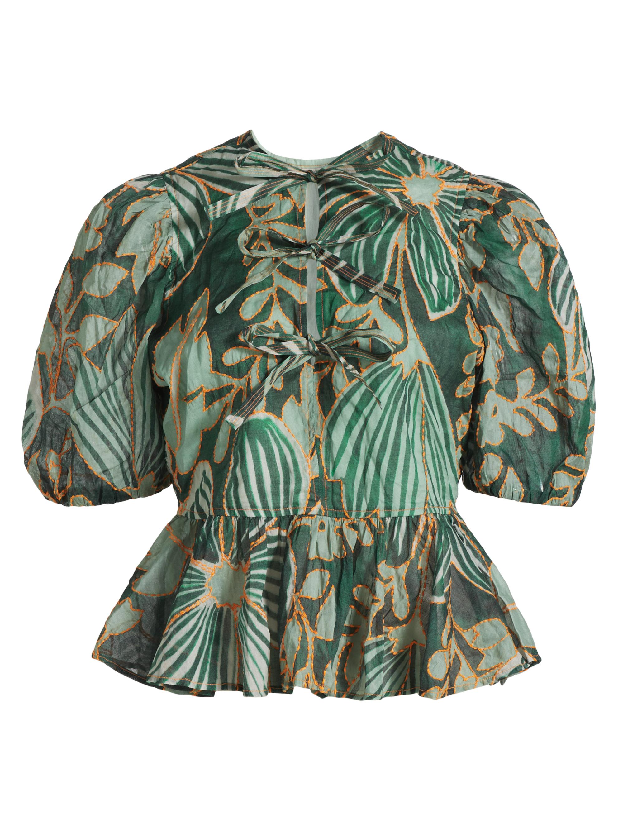 Marie Oliver Women's Estella Floral Peplum Top - Primavera