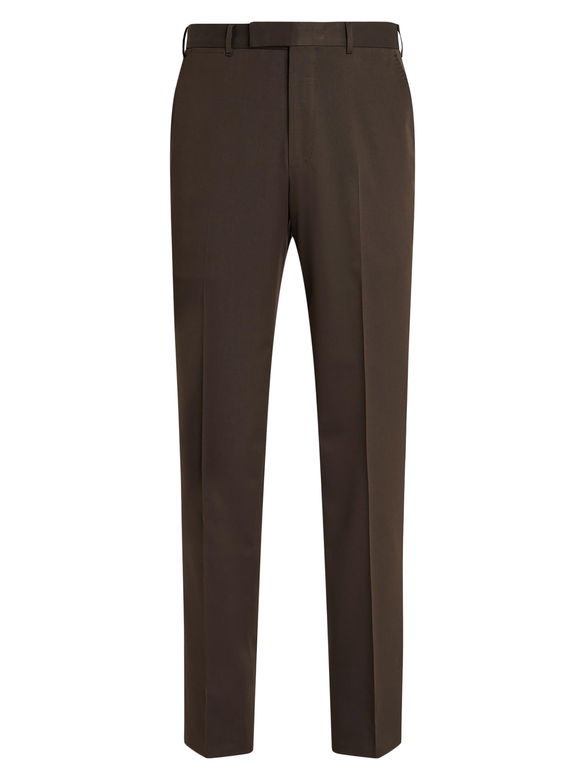 ZEGNA Men's Cotton and Wool Pants - Dark Brown
