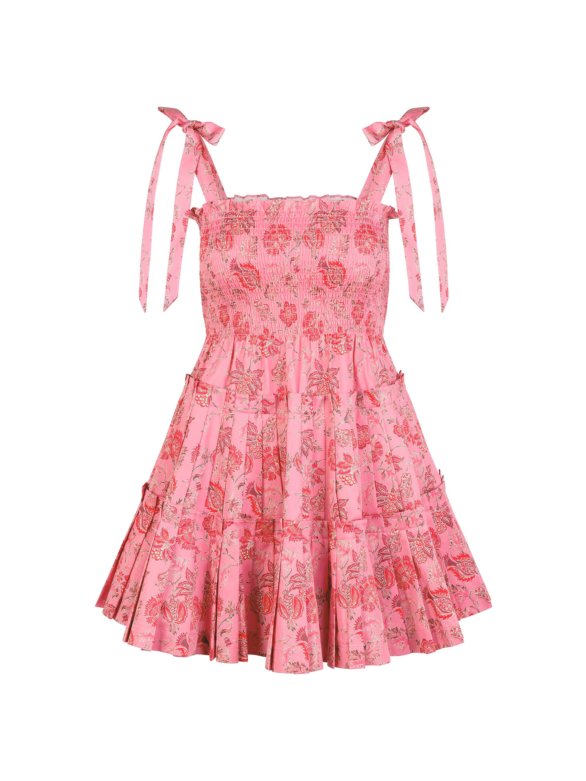 【House on the Hill】 Dress pink The Lillie Dress - Rose Circular Lattice – Hill House Home