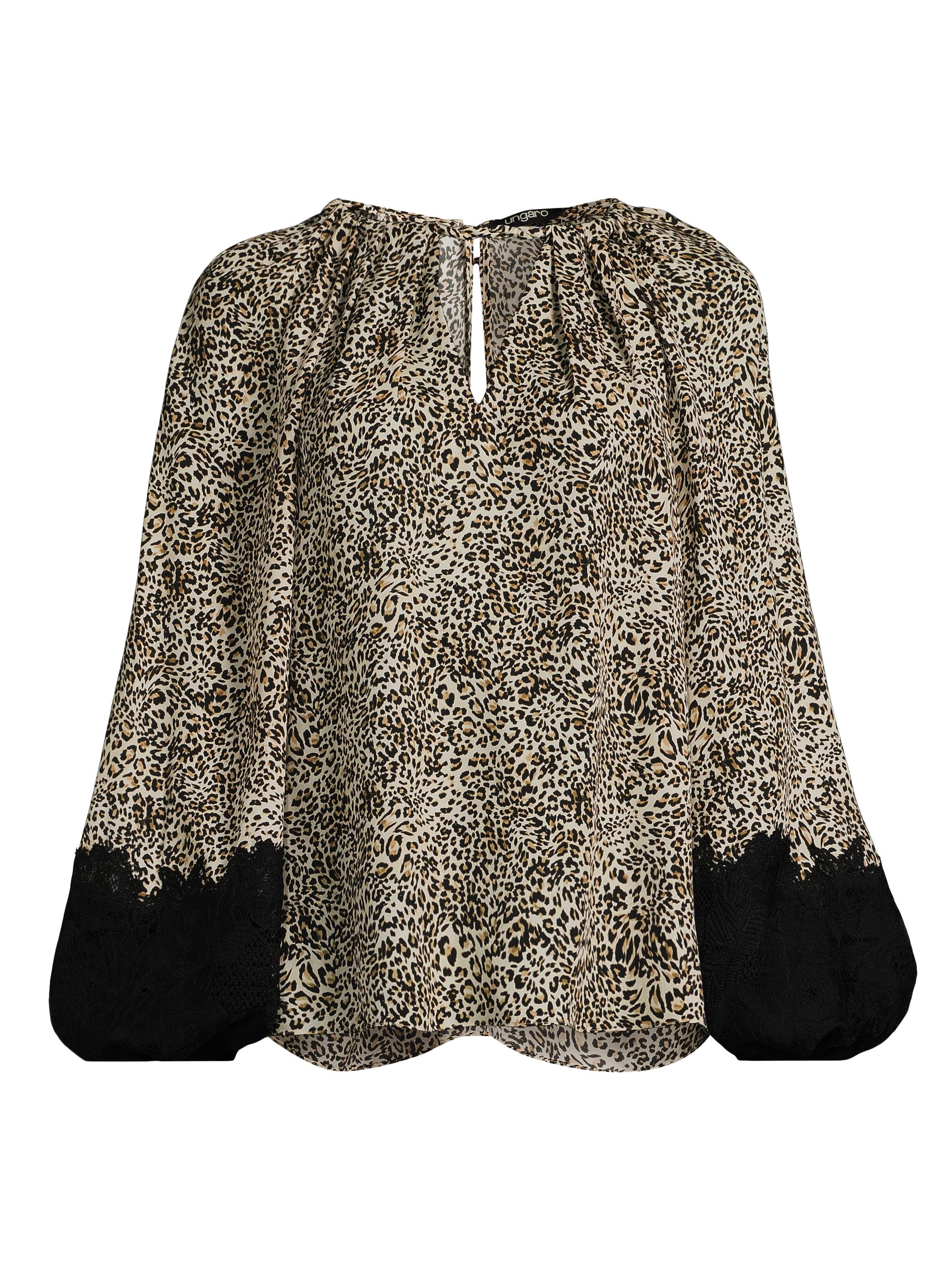 Ungaro Women's Abi Leopard-Print Silk Georgette Blouse - Natural Multi