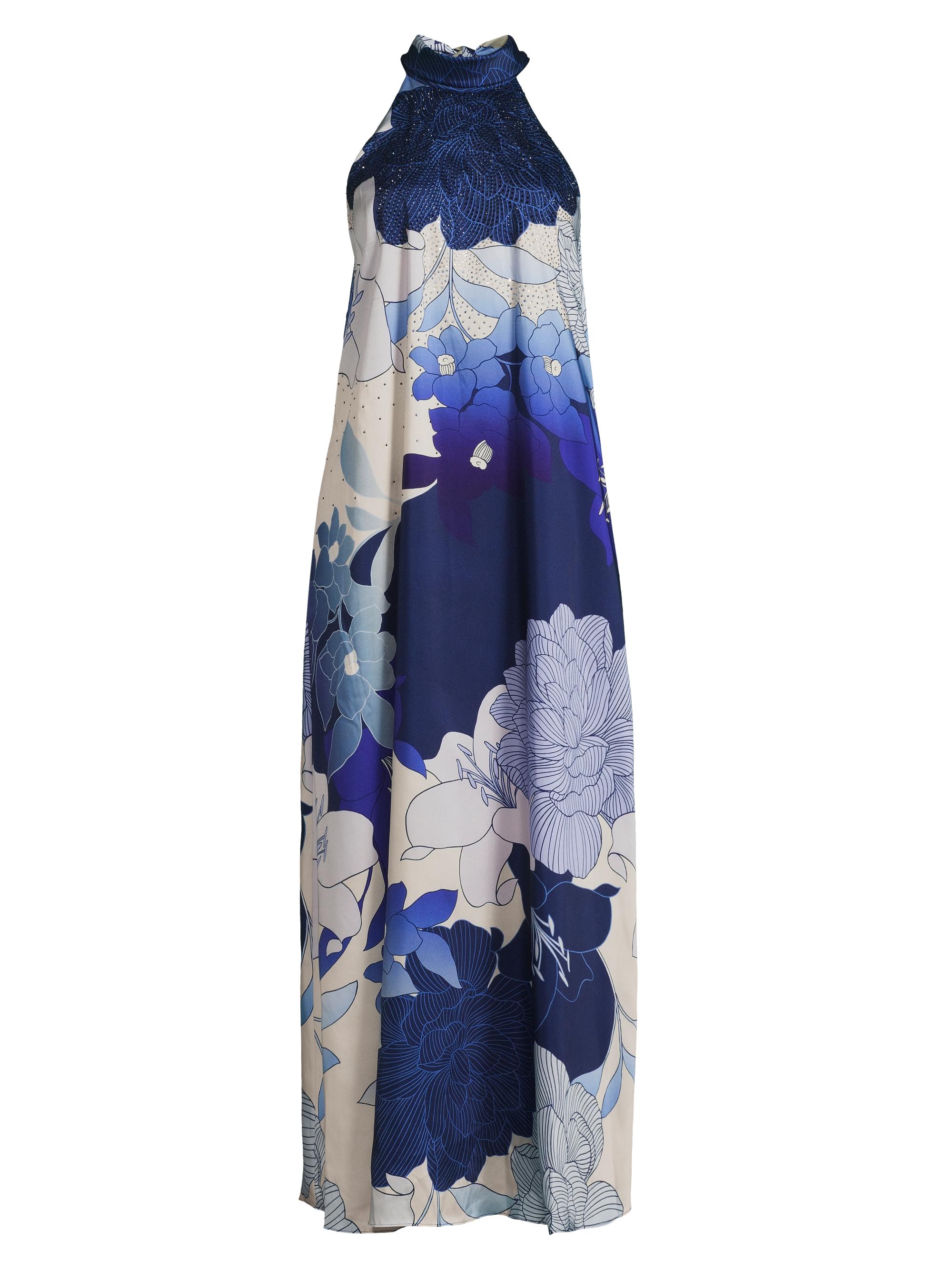 Ungaro Women's Sky Floral Halter Dress - Blue Multi