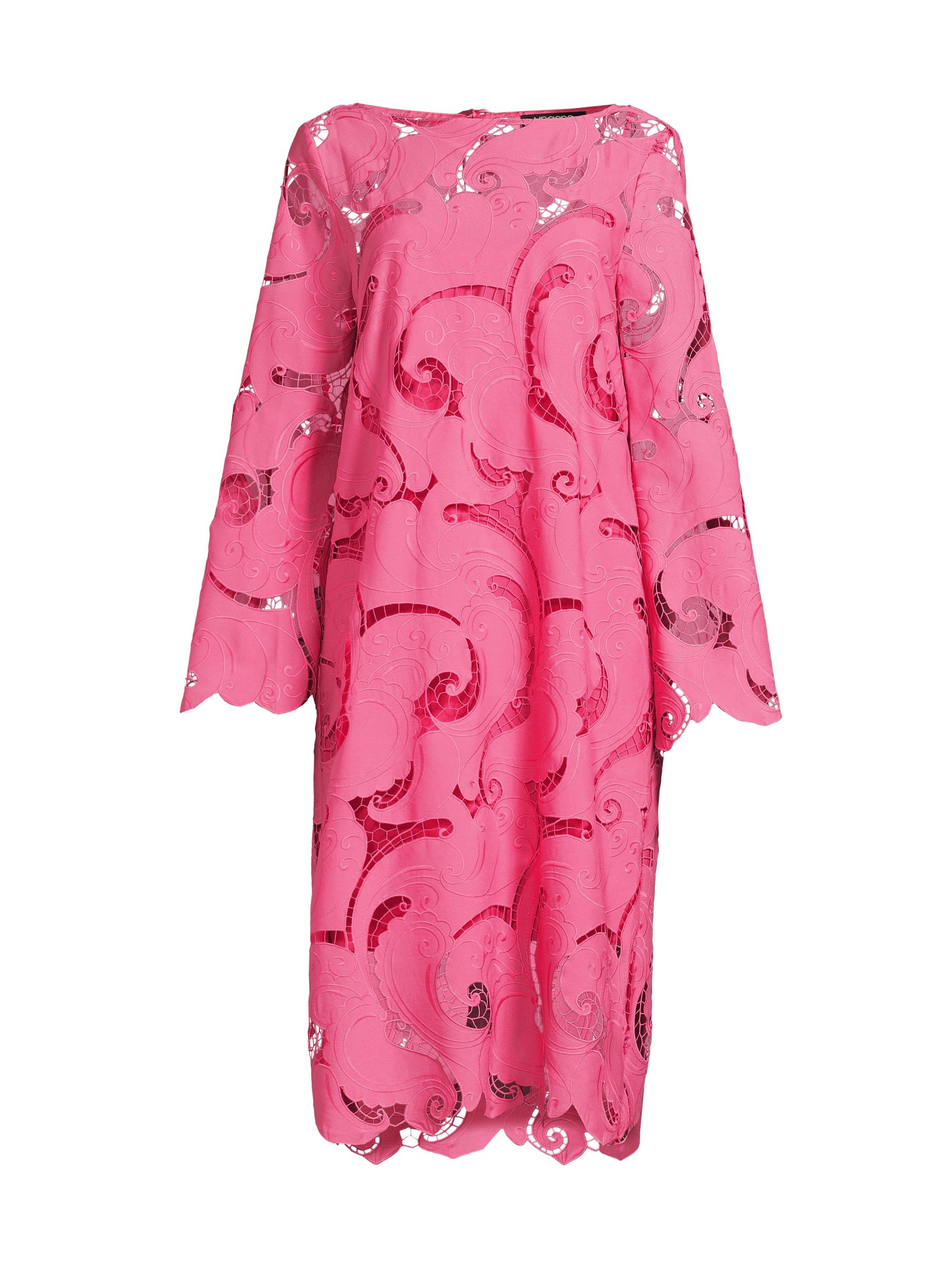 Ungaro Women's Jackie Guipure Lace Midi-Dress - Tulip Pink