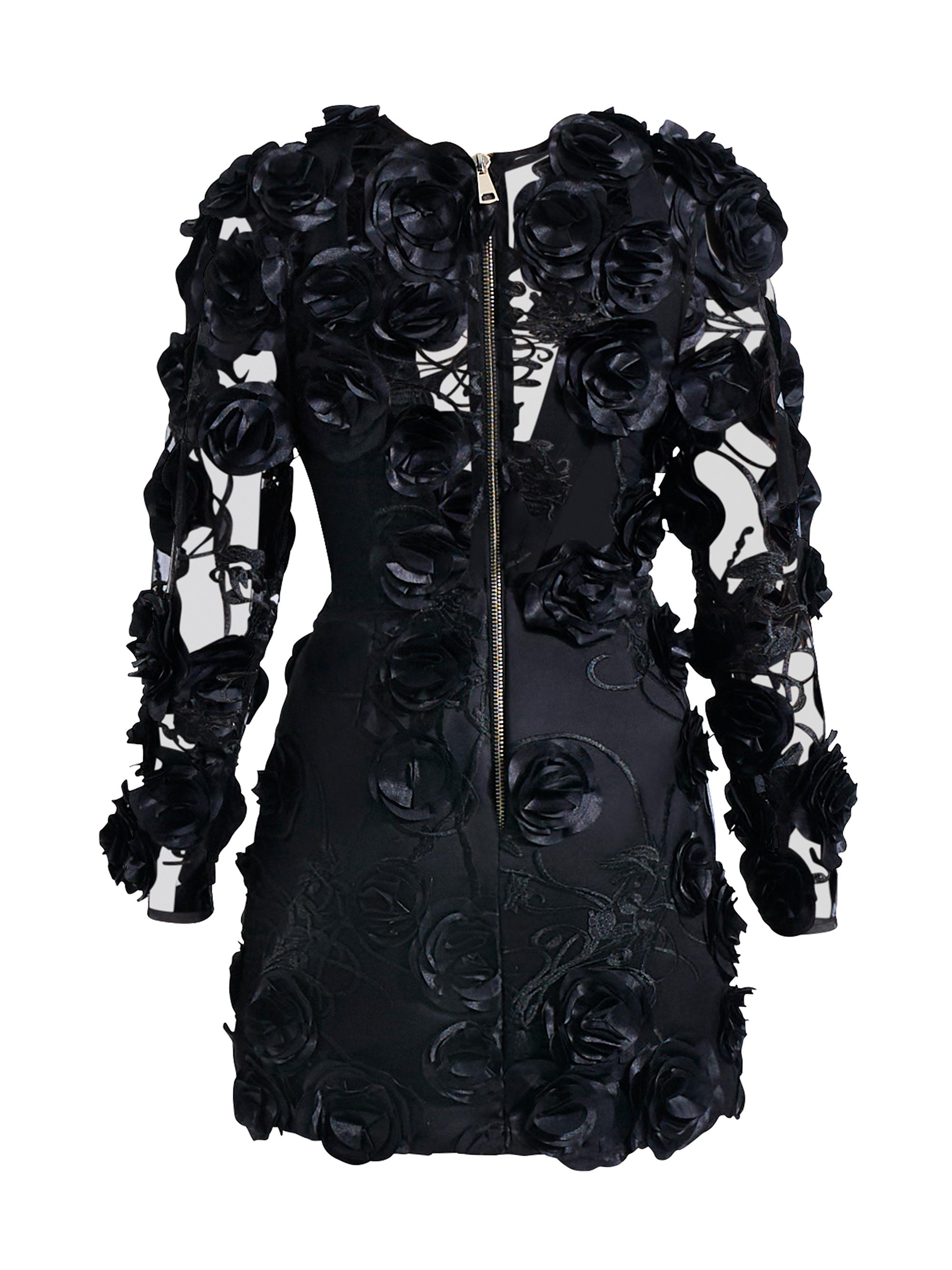 Zhivago Aonia Embellished Floral Mesh Minidress | Saks Fifth Avenue