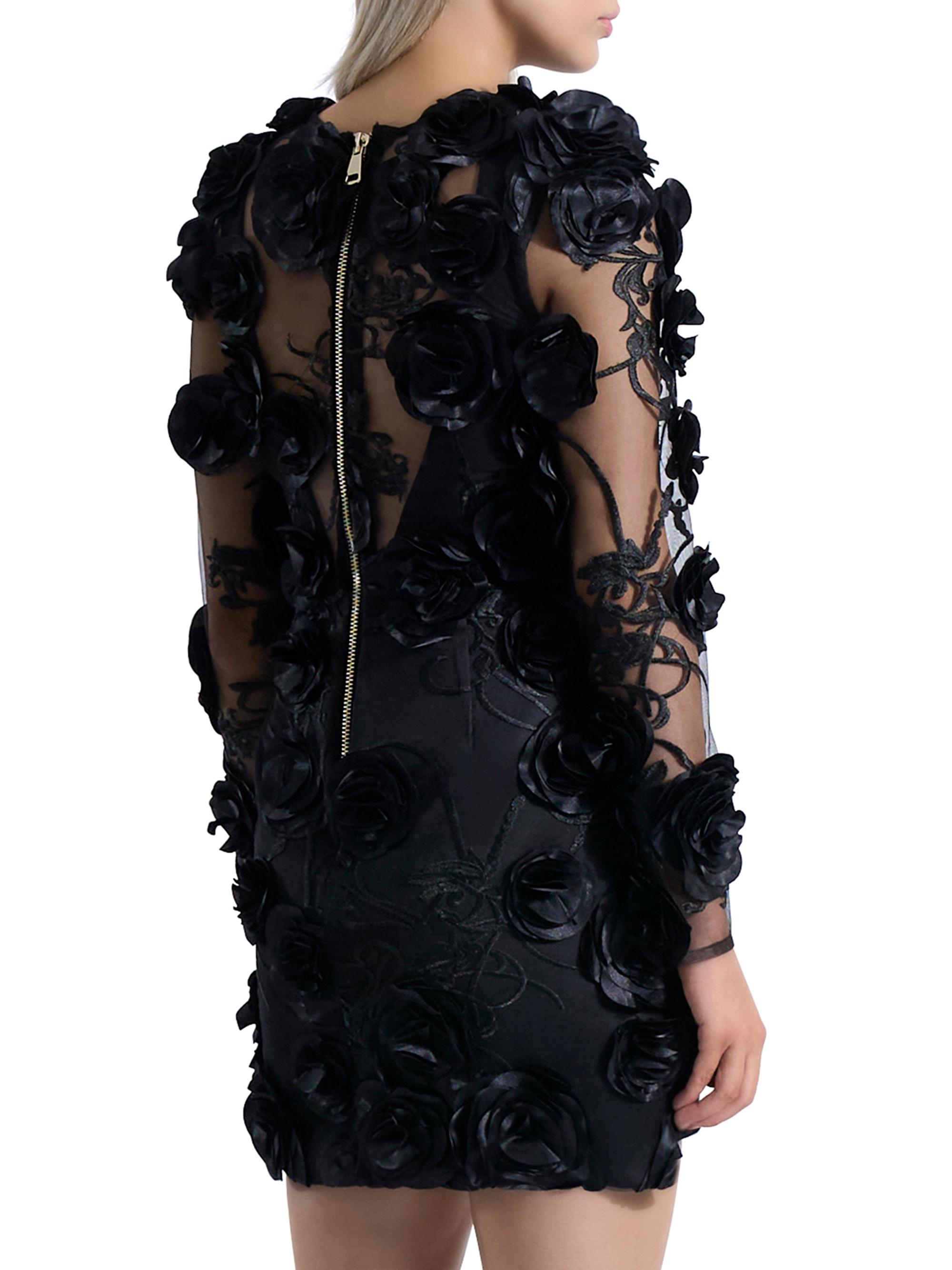 Zhivago Aonia Embellished Floral Mesh Minidress | Saks Fifth Avenue