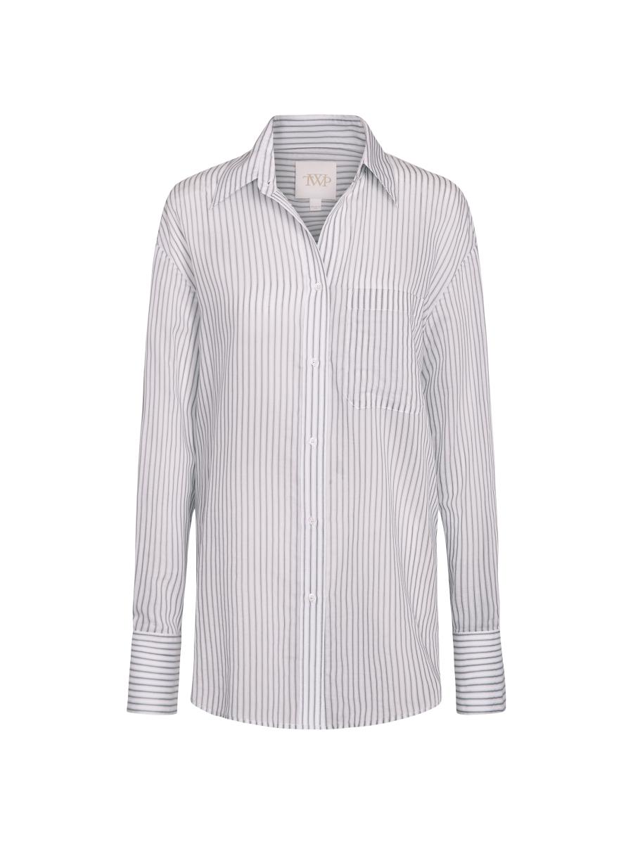 TWP Big Joe Stripe Cotton-Silk Shirt | Saks Fifth Avenue