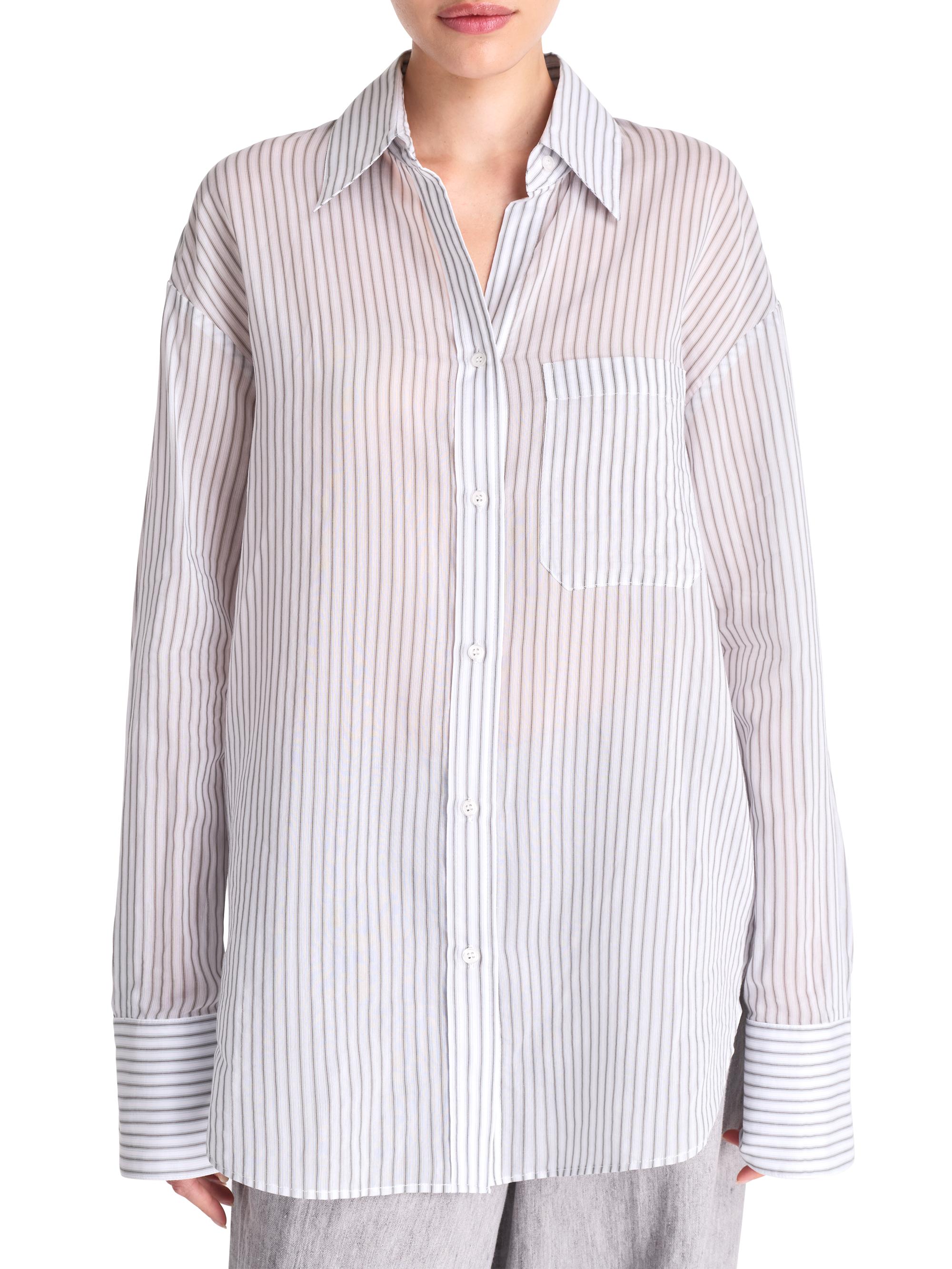 TWP Big Joe Stripe Cotton-Silk Shirt | Saks Fifth Avenue