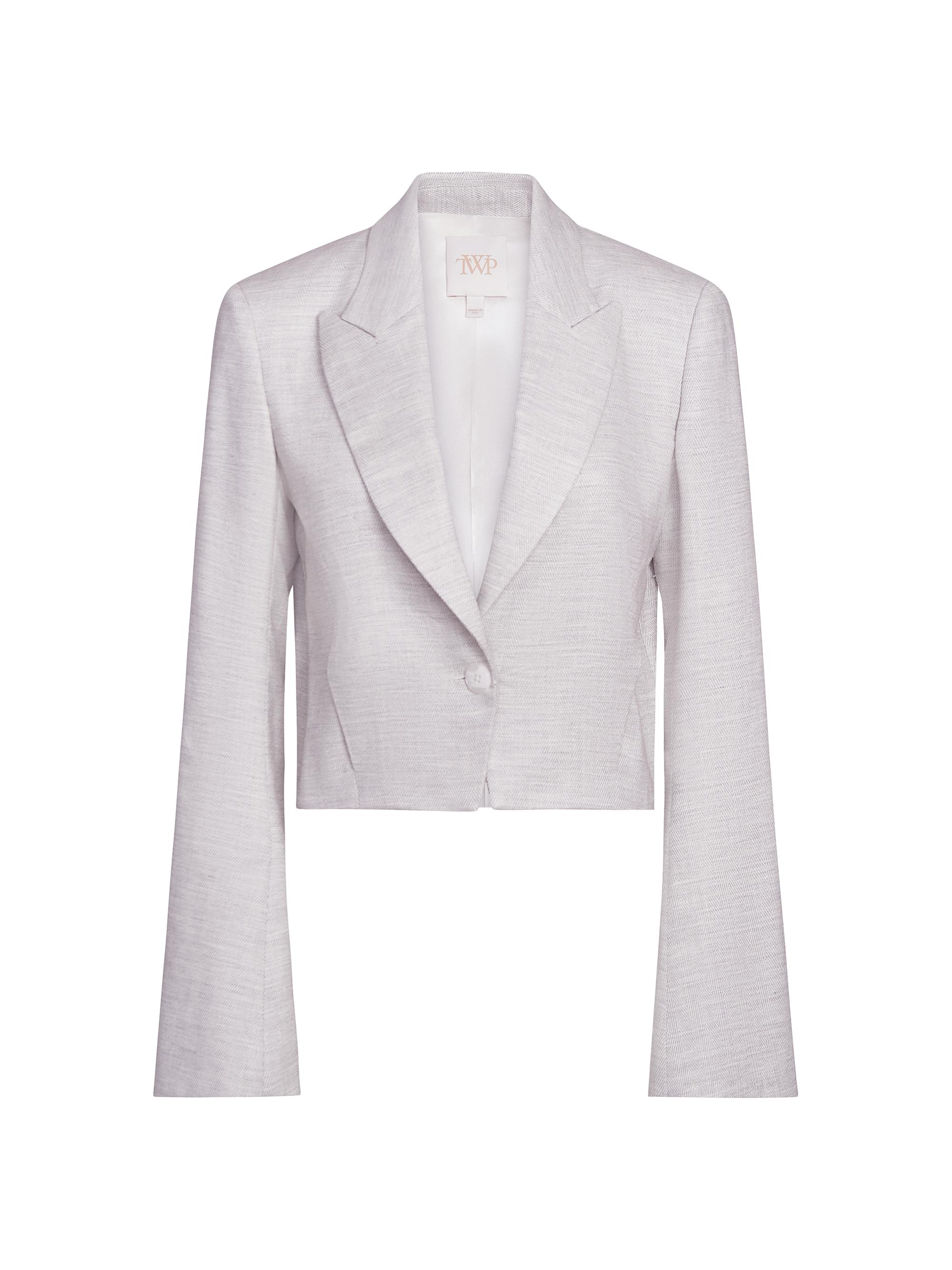 TWP Women's Pleat Placket Blazer - Grey