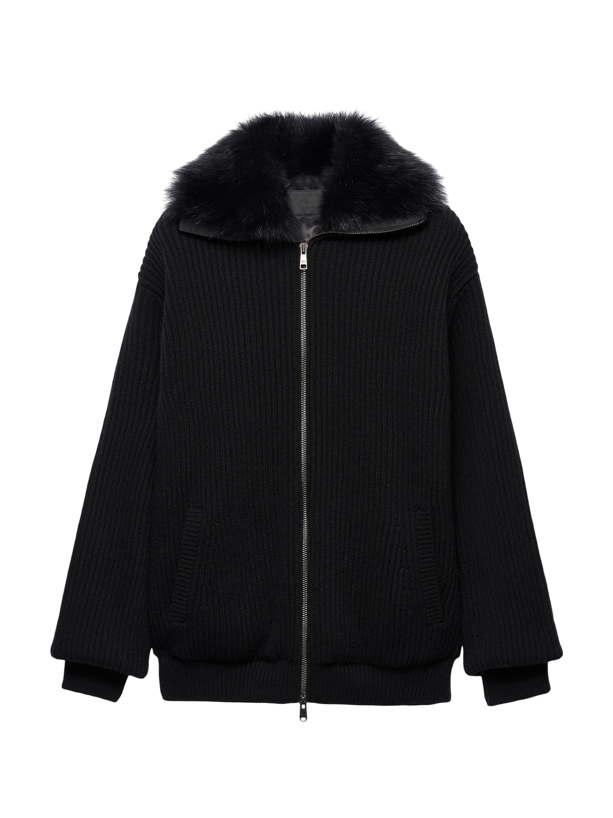 Prada Men's Wool and Cashmere Cardigan - Black