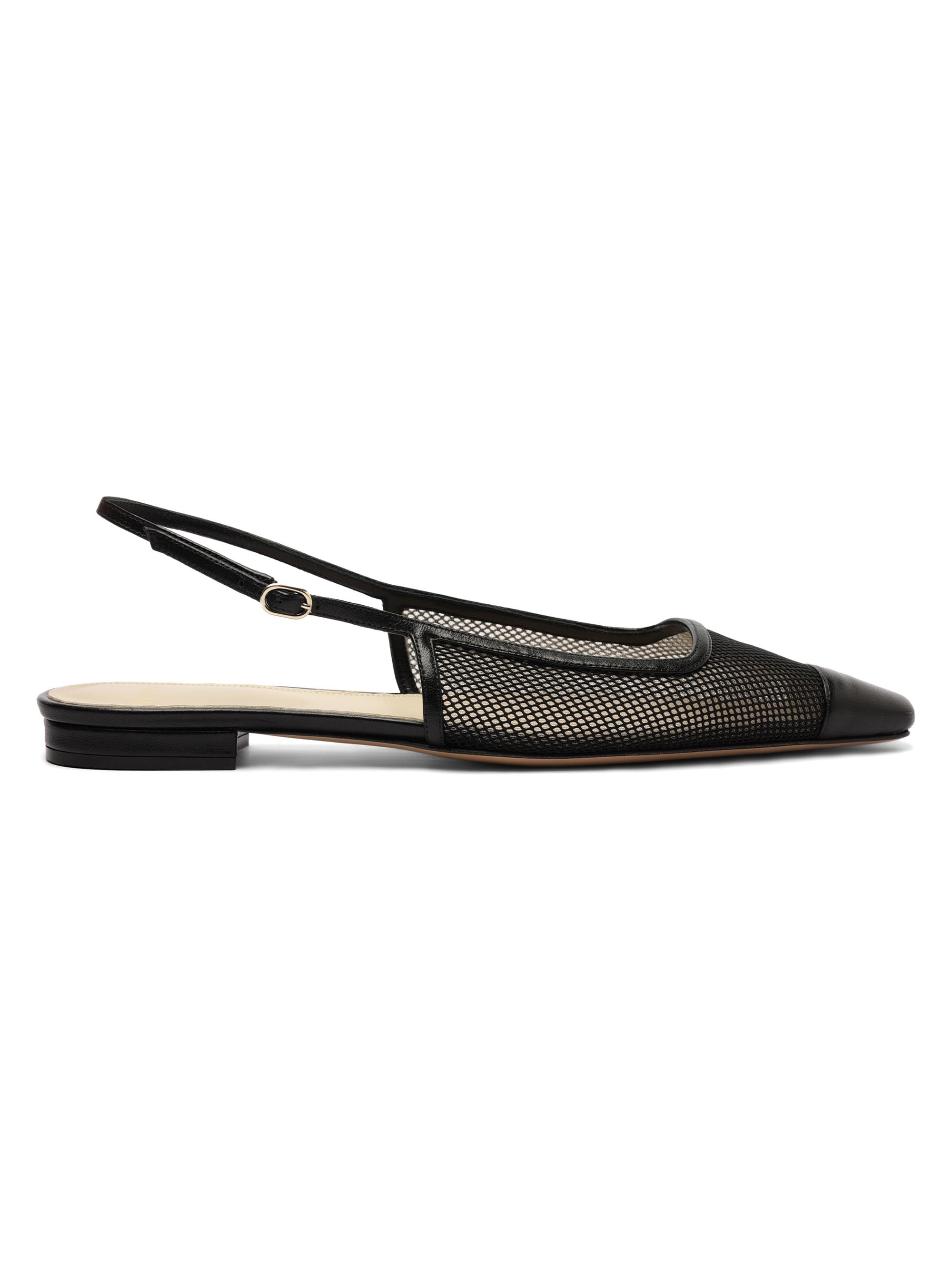 Alexandre Birman Olivia Mesh & Leather Slingback Flats | Saks