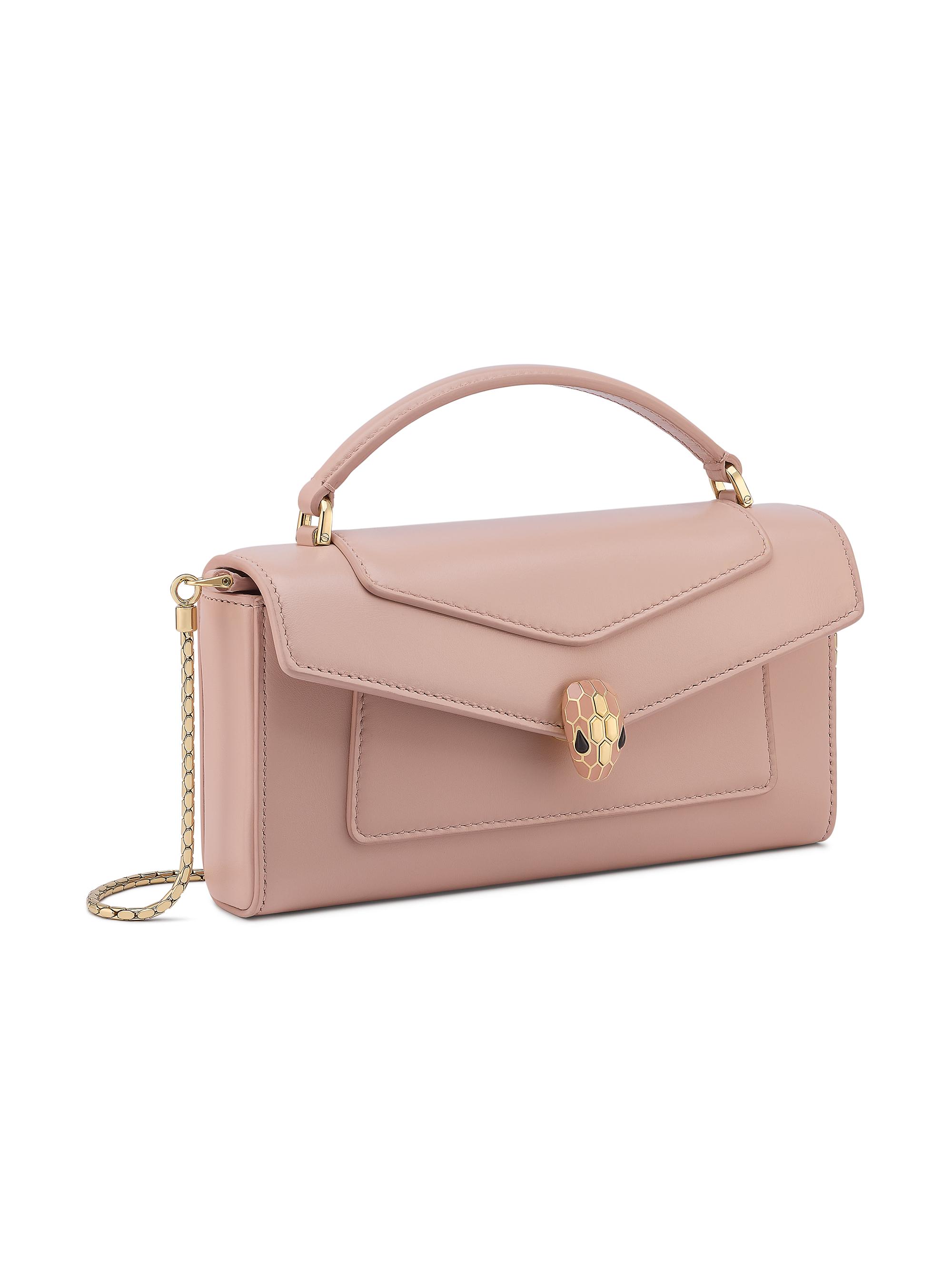 BVLGARI Women's Serpenti Forever Leather Phone Pouch - Star Rose Pink