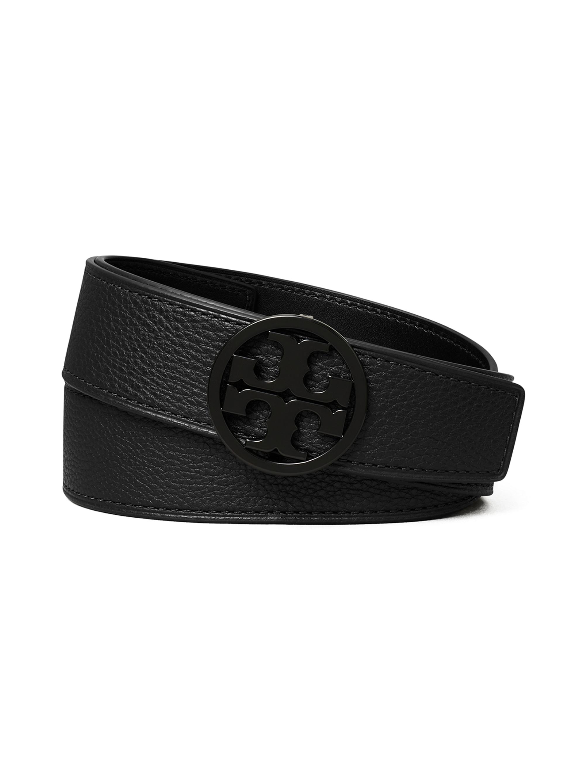 TORY BURCH Black Leather/Elastic Waist Snap Belt M Tory Burch Leather Black Belts for Women for sale | eBay main image 2
