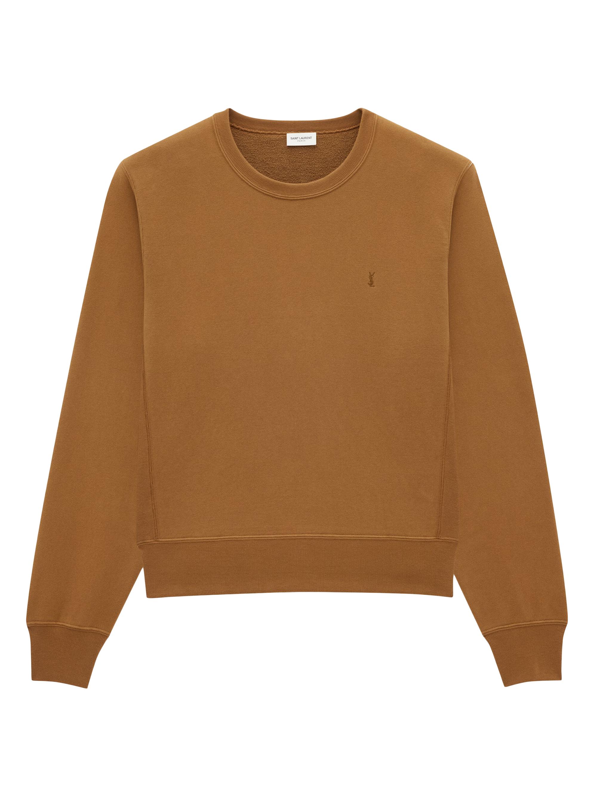 Saint Laurent Men's Cassandre Sweatshirt - Marron