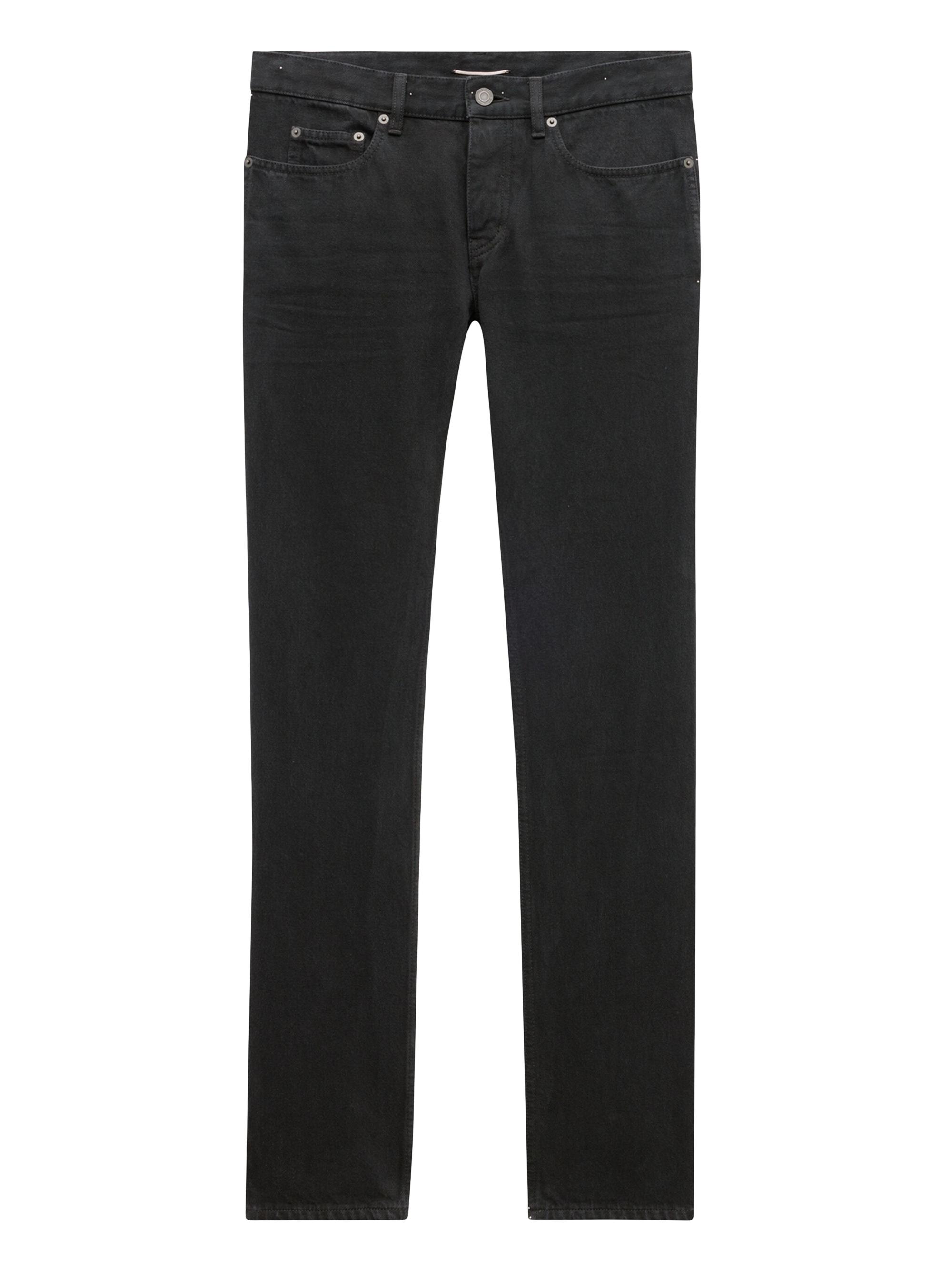 Saint Laurent Men's Relaxed Slim Jeans in Denim - Plain Carbon Black