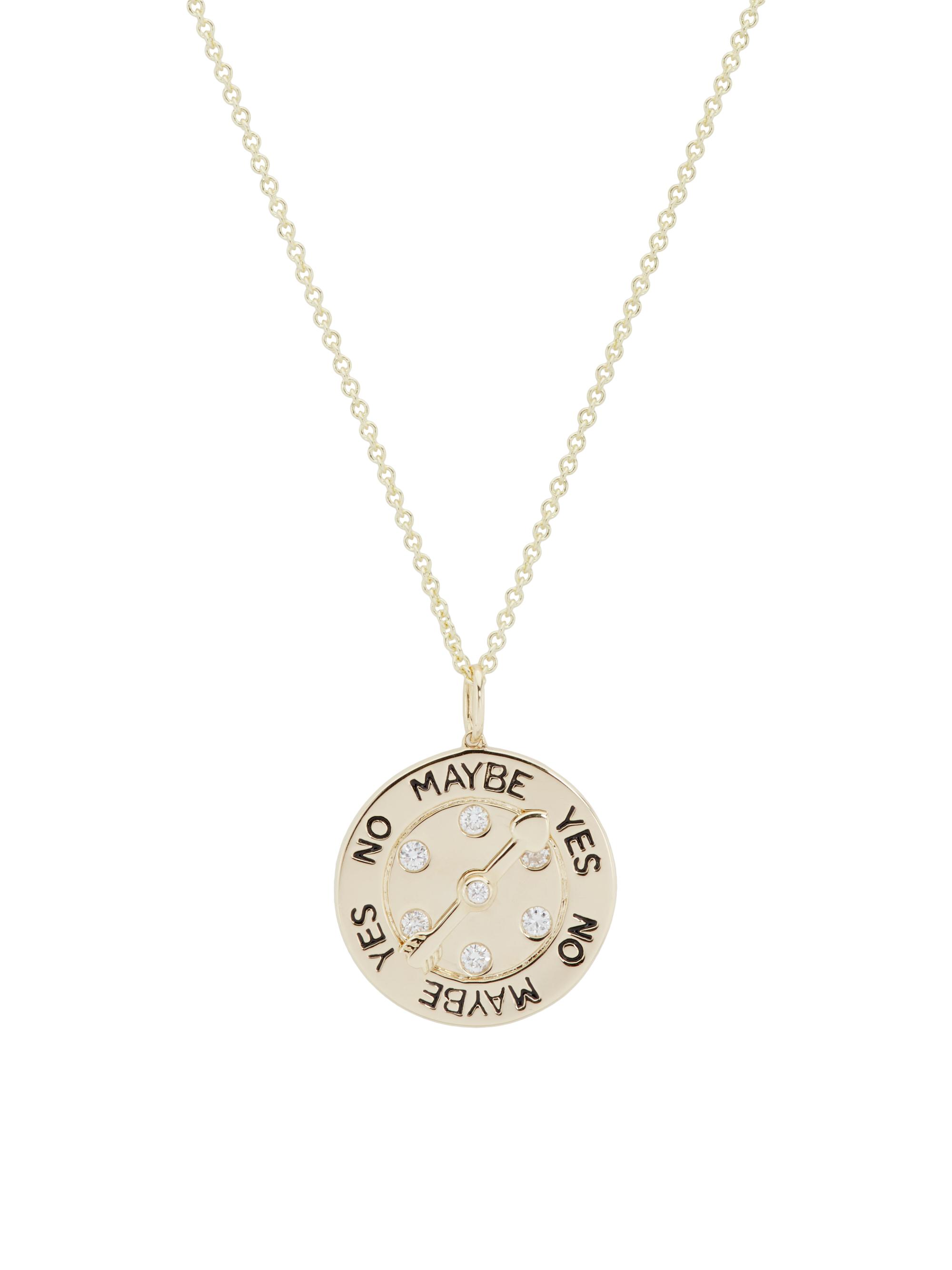 Sydney Evan Women's Love Notes 14K Yellow Gold & 0.15 TCW Diamond Love Meter Pendant Necklace - Yellow Gold