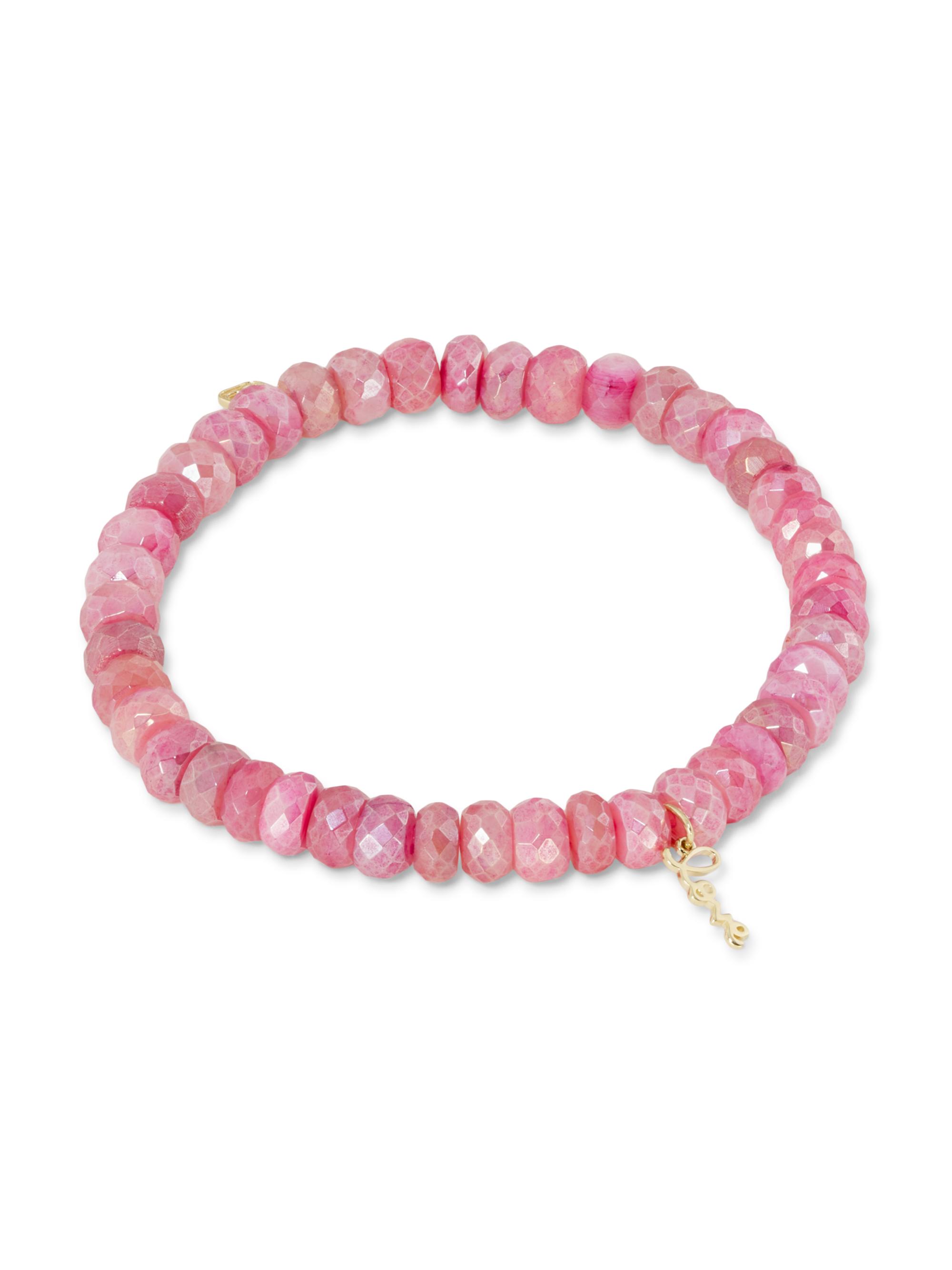 Sydney Evan Women's Love Notes 14K Yellow Gold & Red Moonstone Beaded Stretch Bracelet - Red Moonstone