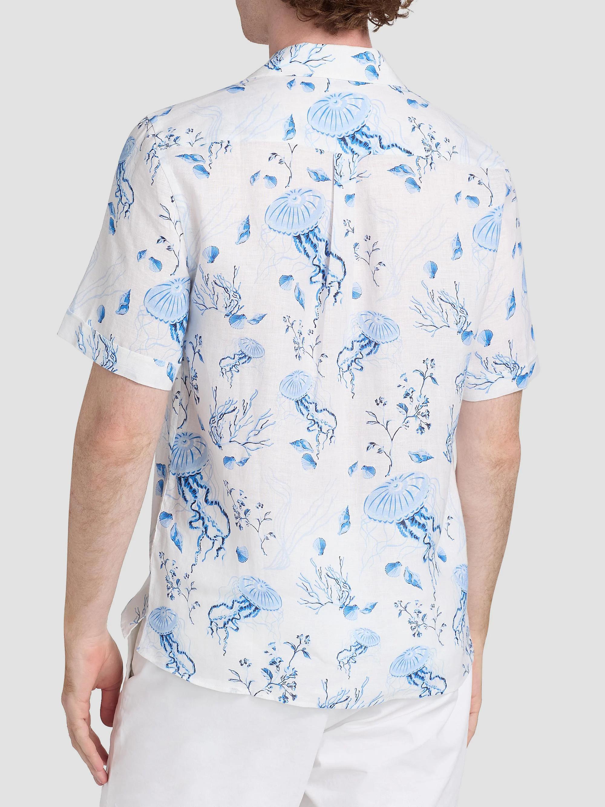 Vilebrequin Medusa & Shells Linen Camp Shirt | Saks Fifth Avenue