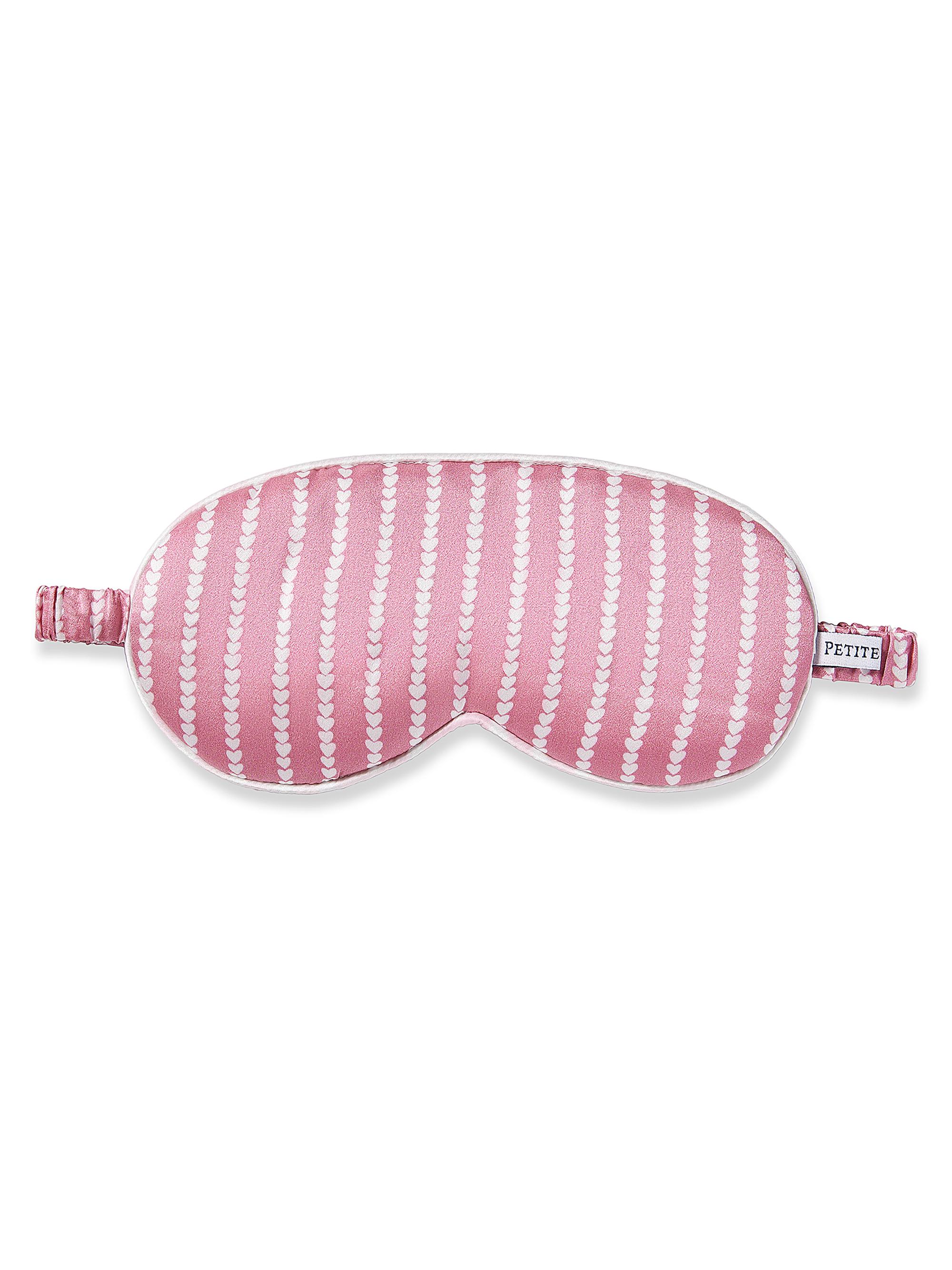 Petite Plume Love Lines Silk Sleep Mask - Pink