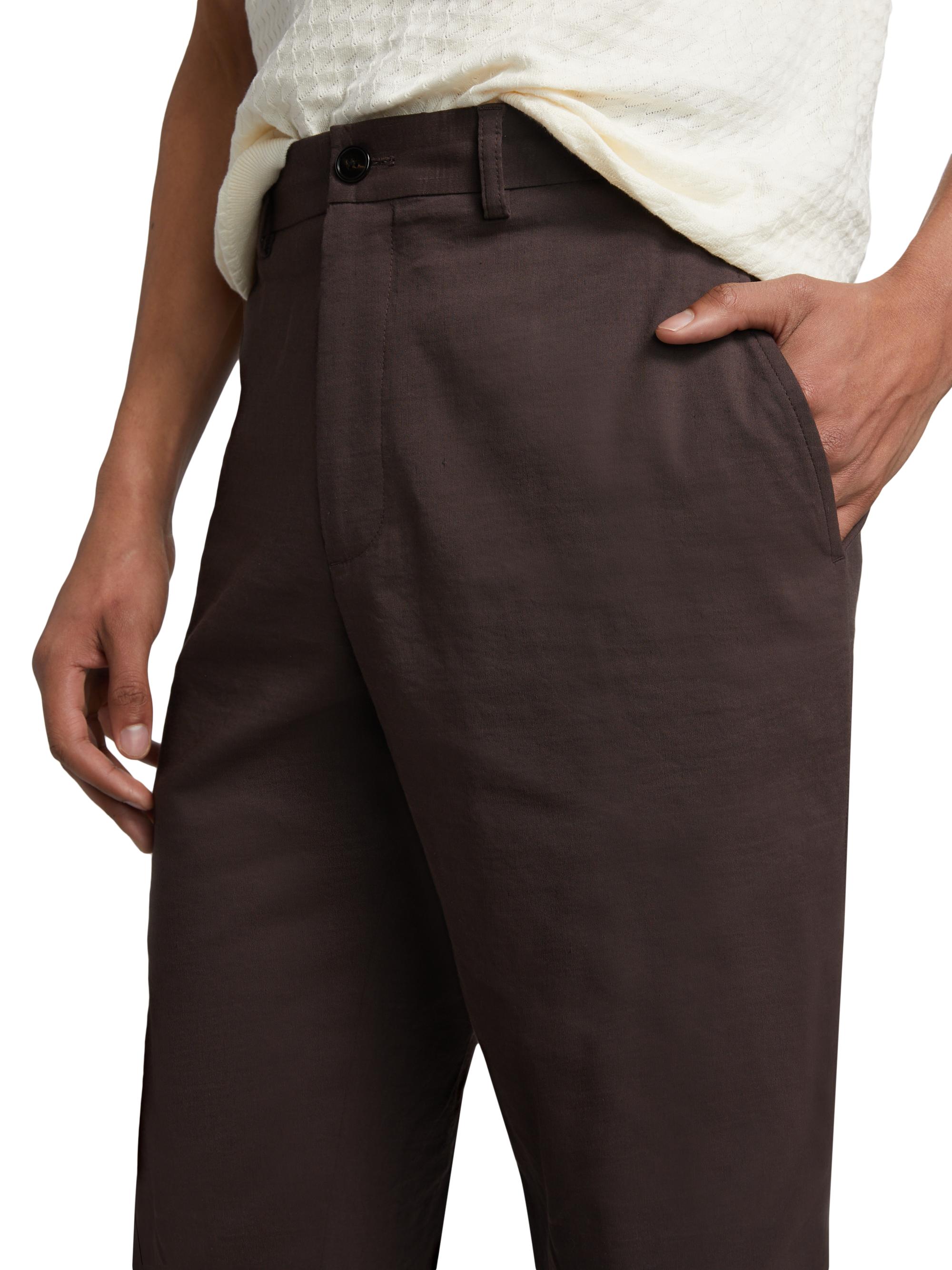 Theory Curtis Stretch-Linen Pants | Saks Fifth Avenue