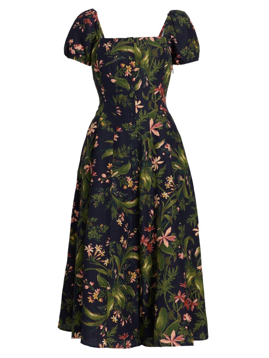 merlette verena linen midi dress Boden Women's Annet Linen Blend Midi Dress in Pink main image 1