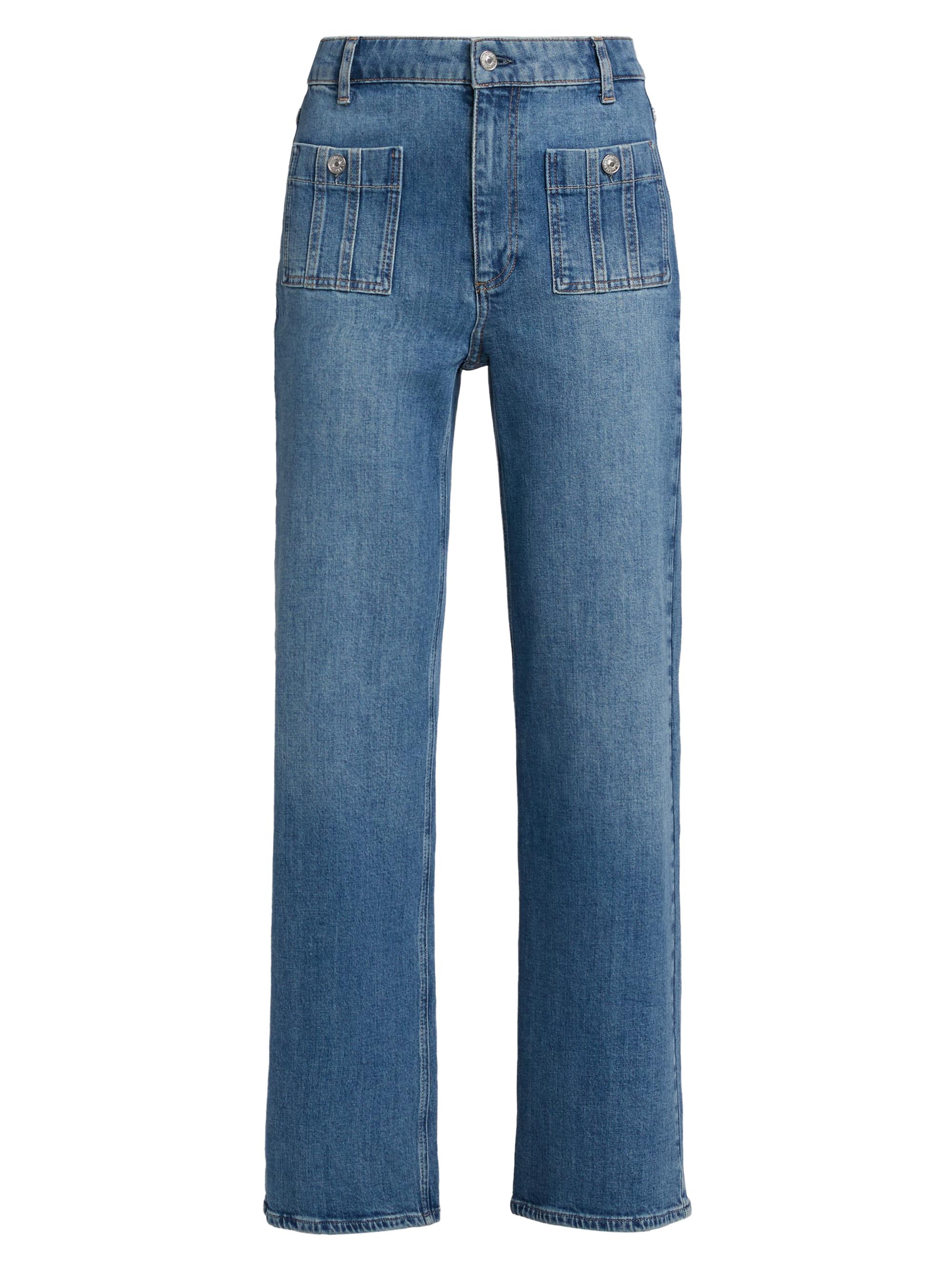 Paige Sasha Denim Mid-Rise Wide-Leg Jeans | Saks Fifth Avenue