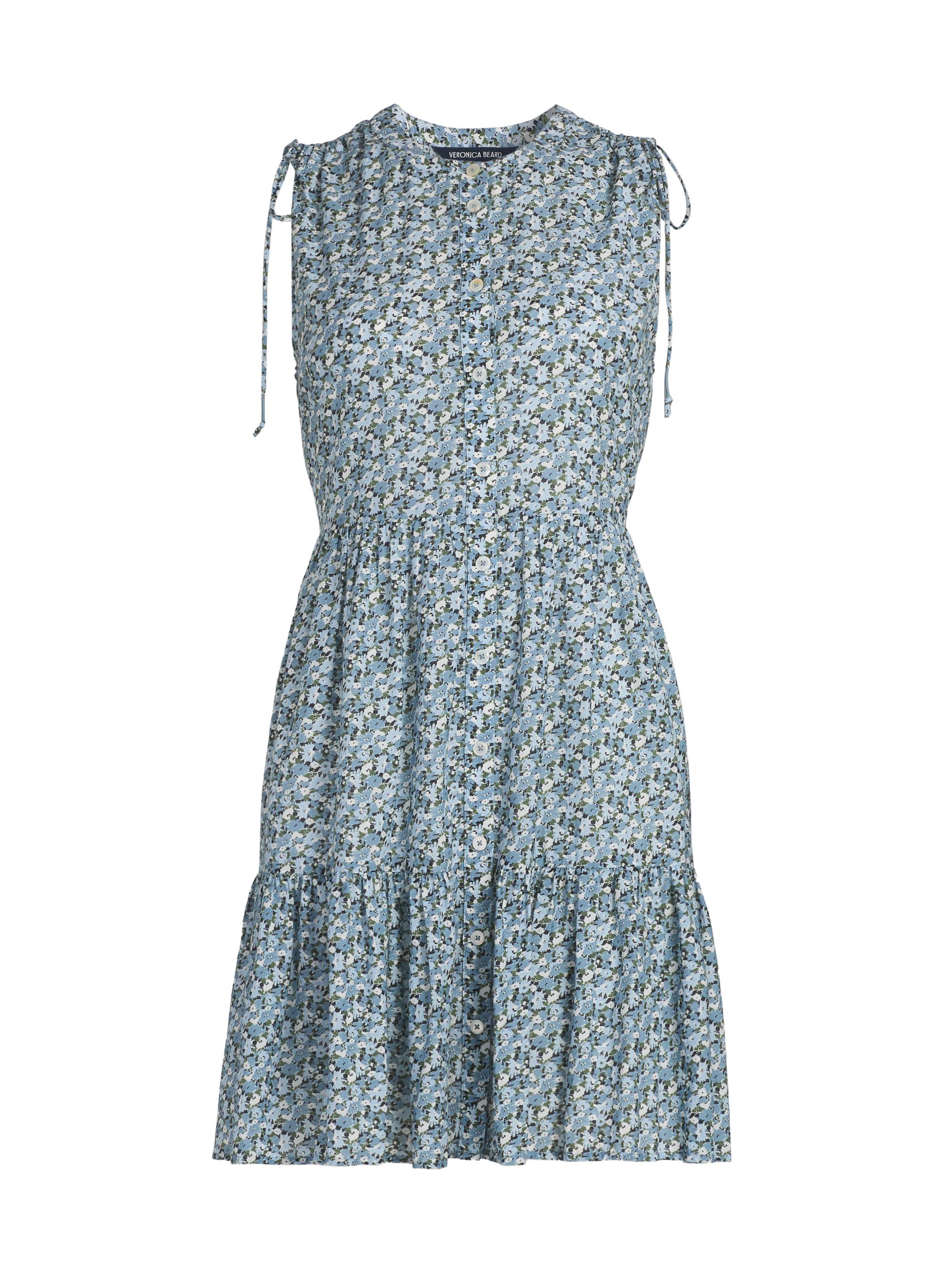 Veronica Beard Women's Yulianna Floral Cotton-Blend Minidress - Lake Mist Multi