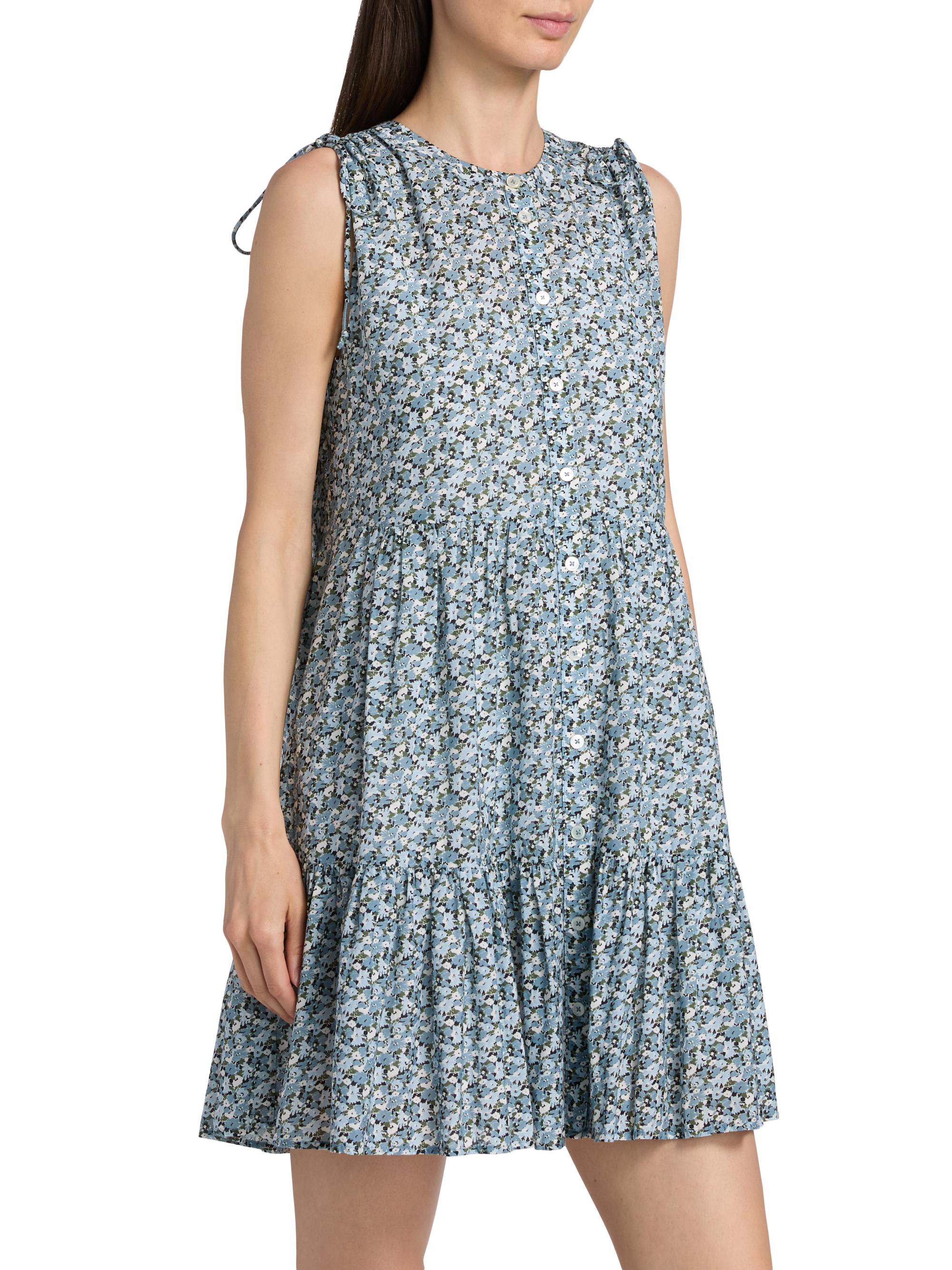 Veronica Beard Yulianna Floral Cotton-Blend Minidress | Saks Fifth
