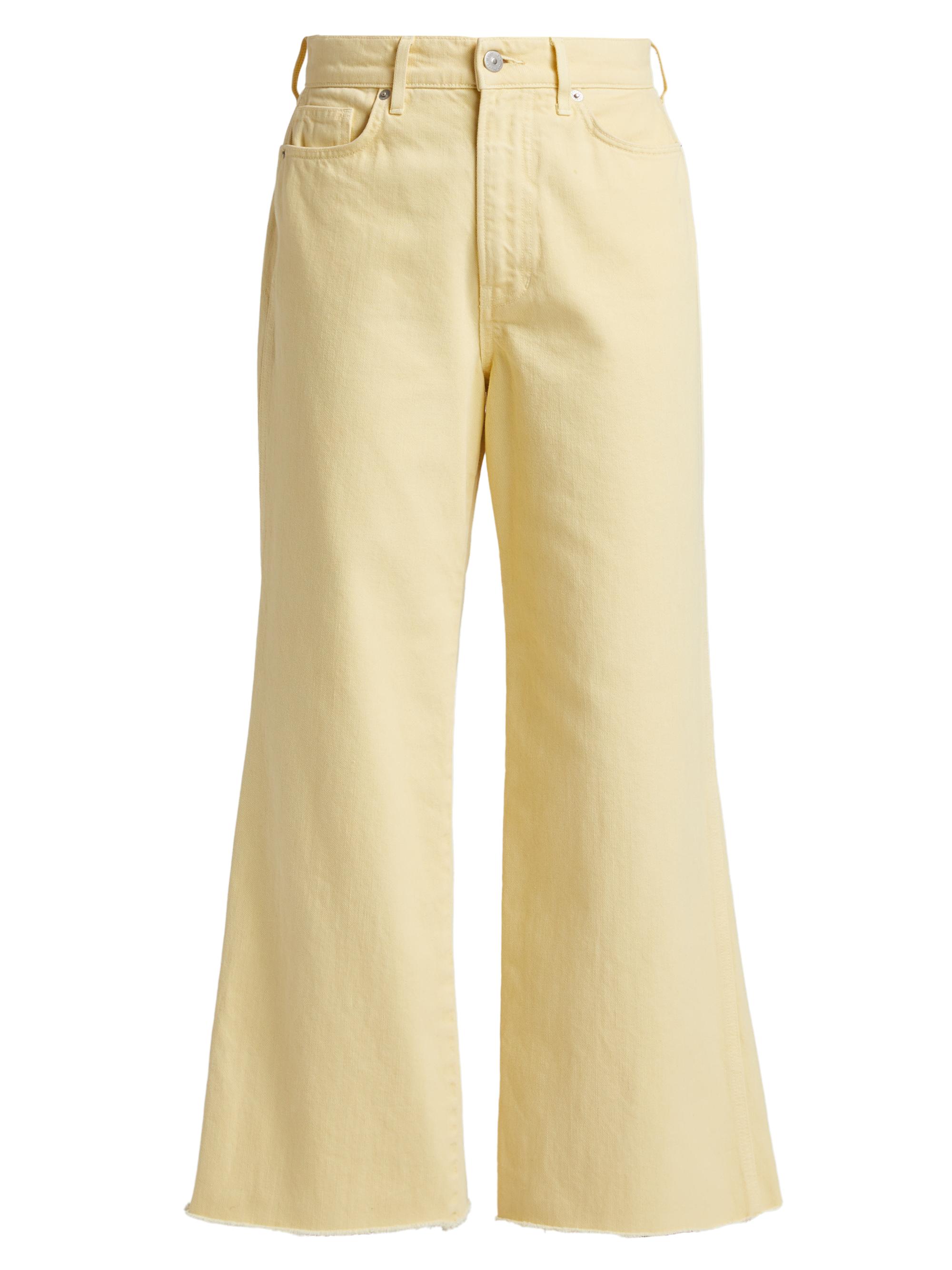 Veronica Beard Women's Taylor High-Rise Wide-Leg Crop Jeans - Chamomile